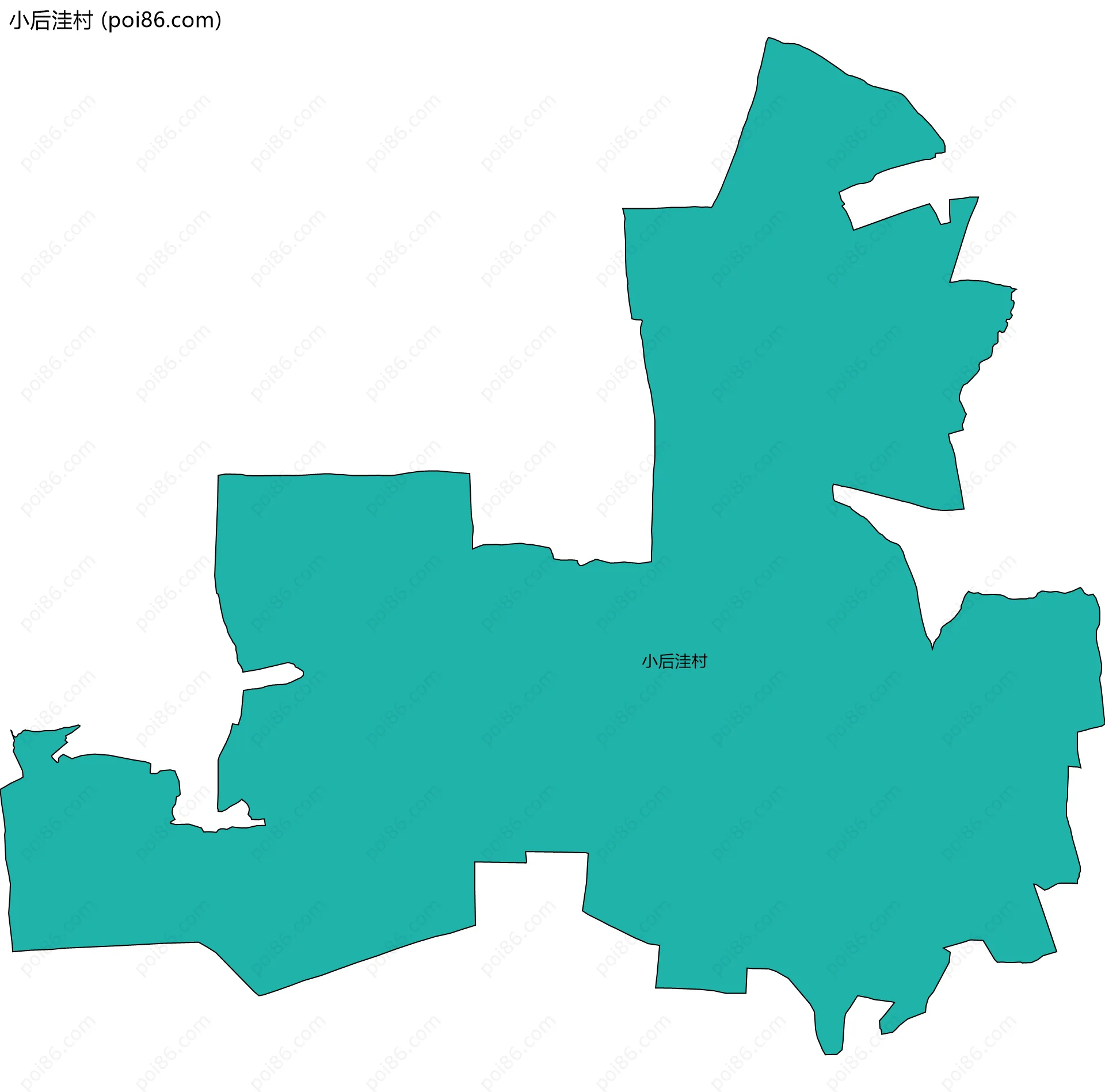 小后洼村边界地图
