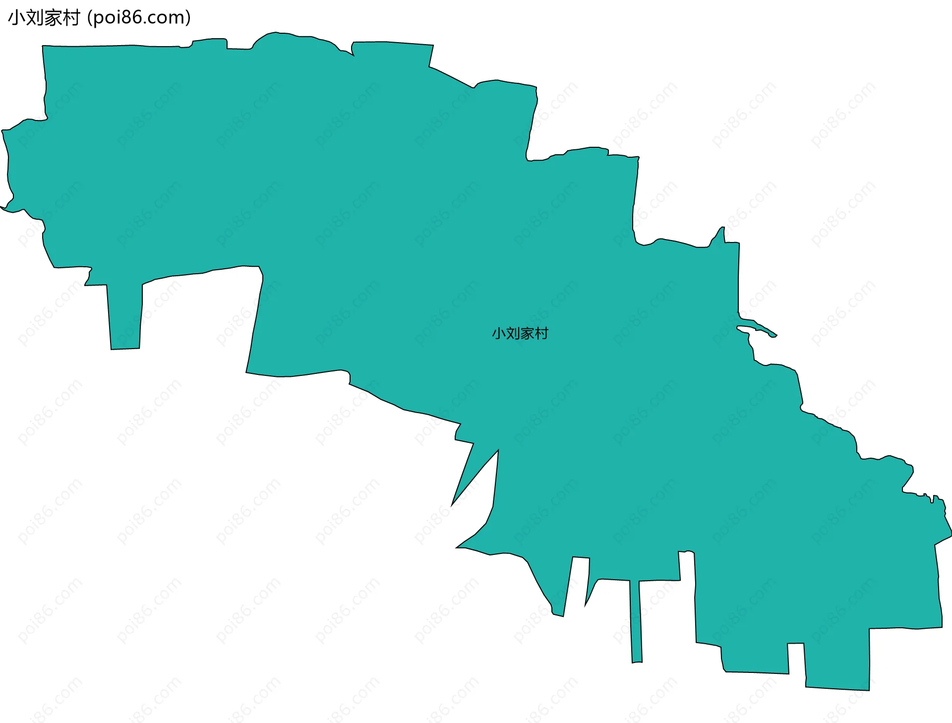 小刘家村边界地图