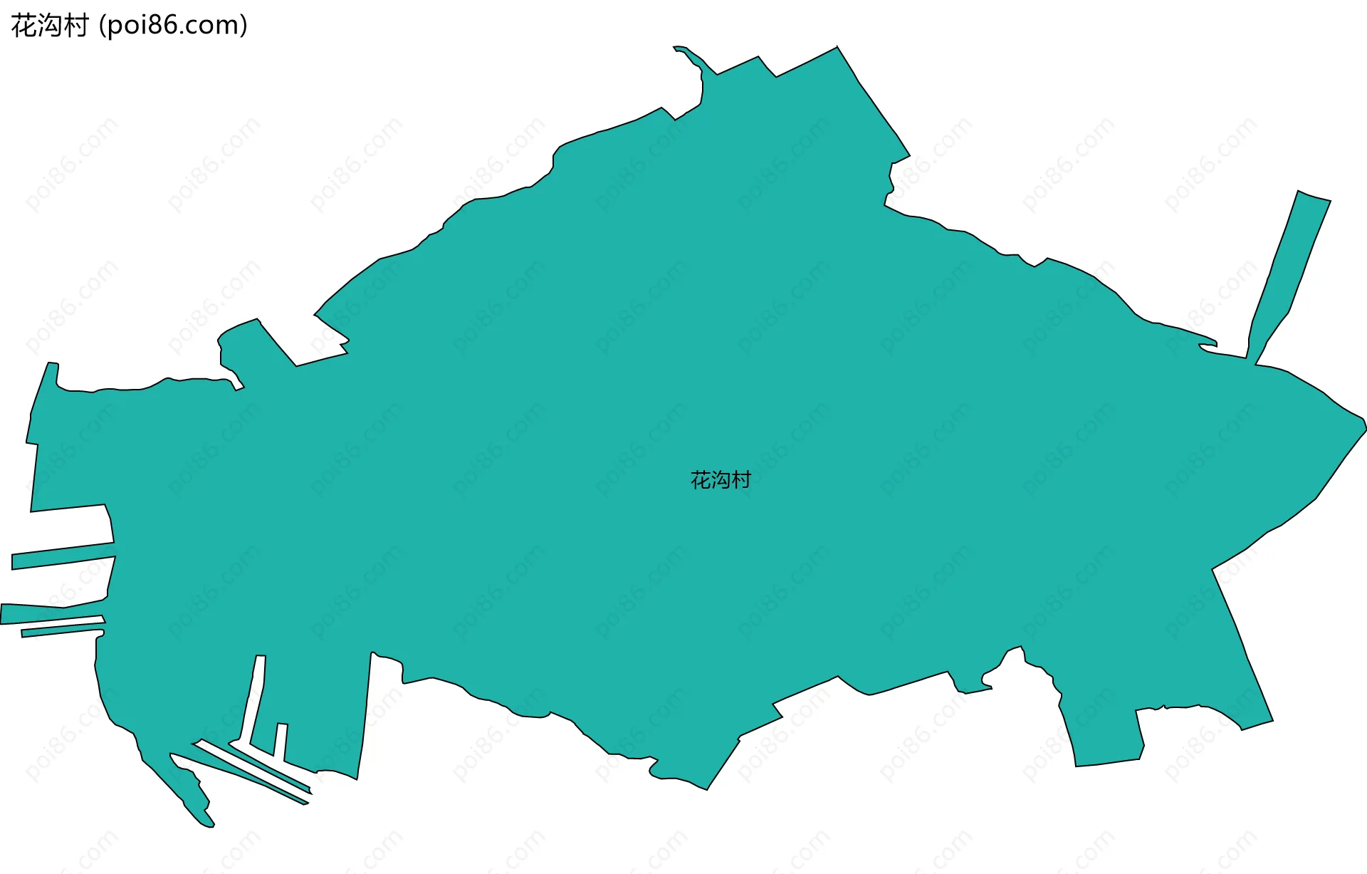 花沟村边界地图