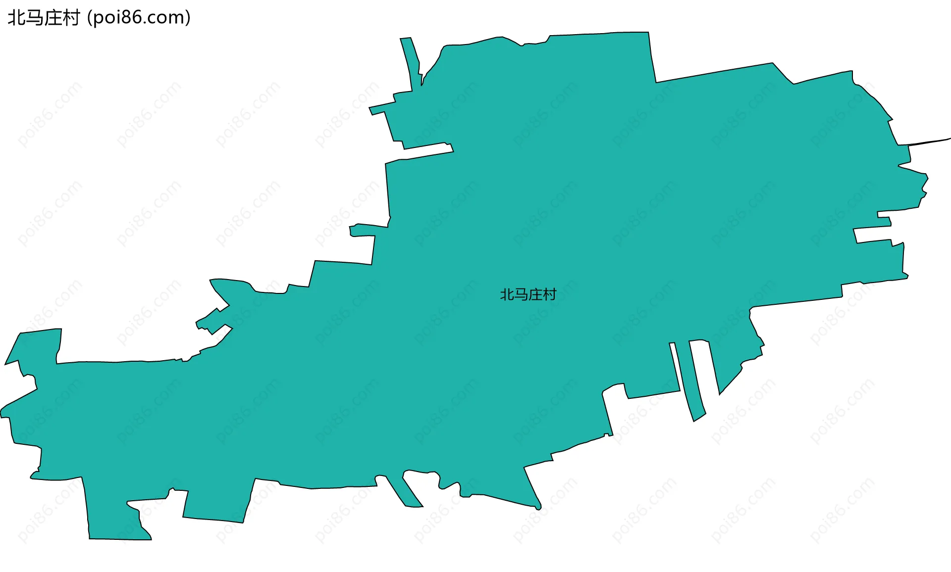 北马庄村边界地图