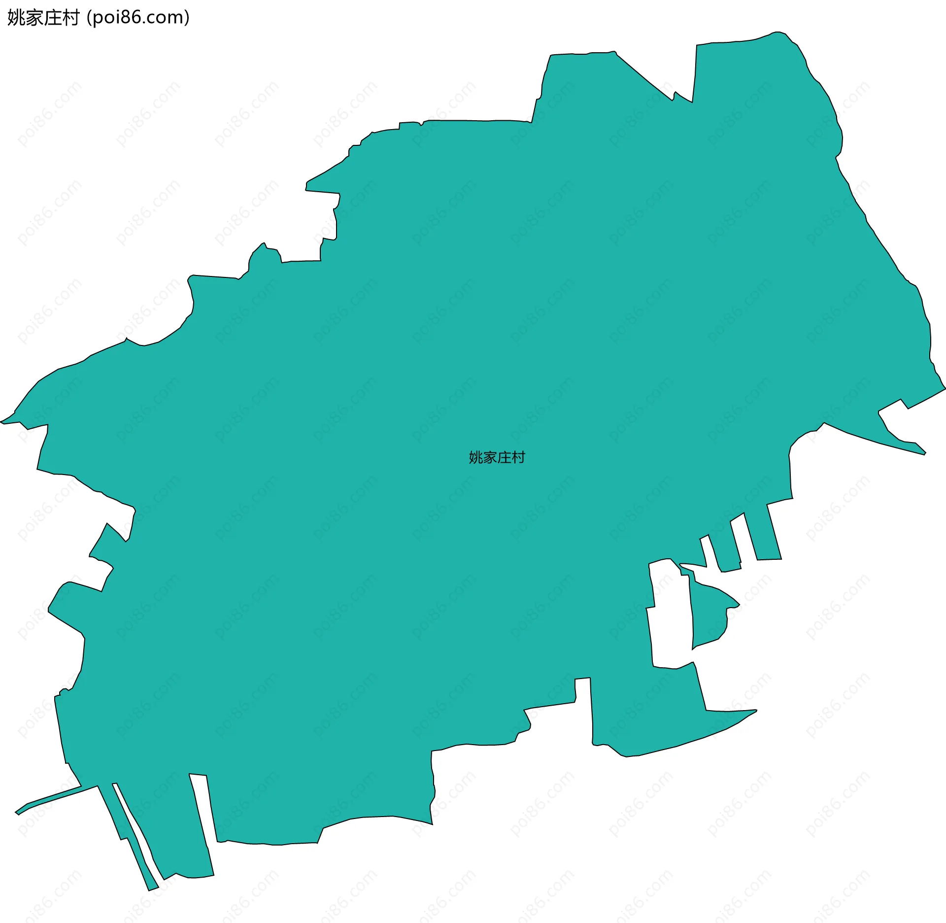 姚家庄村边界地图