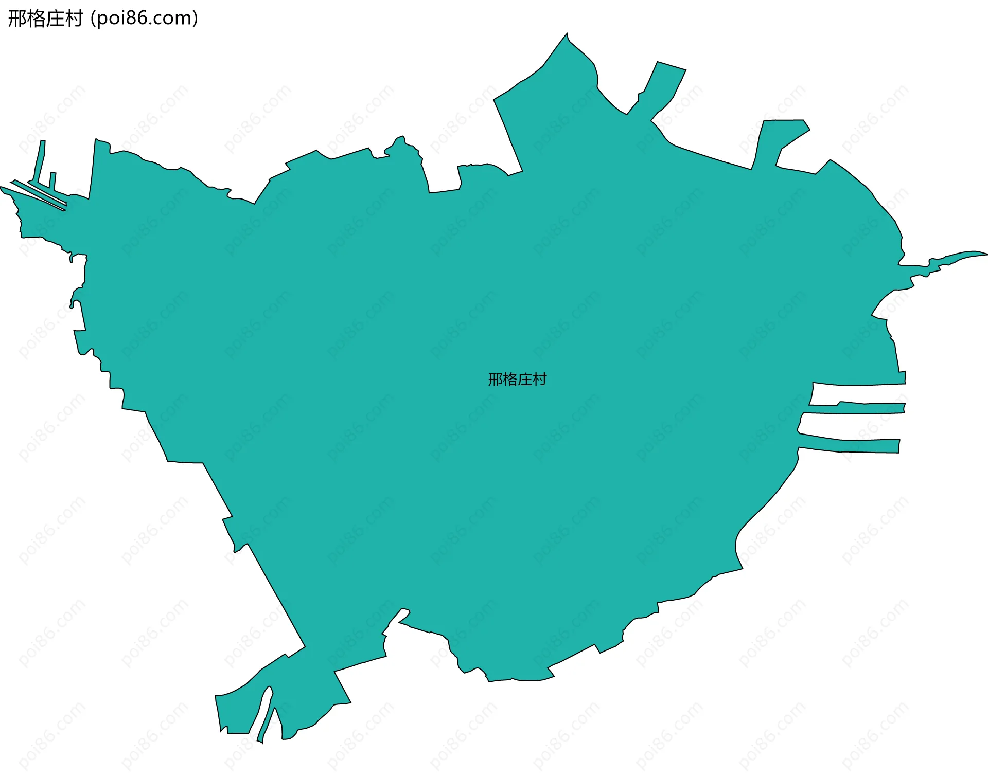 邢格庄村边界地图