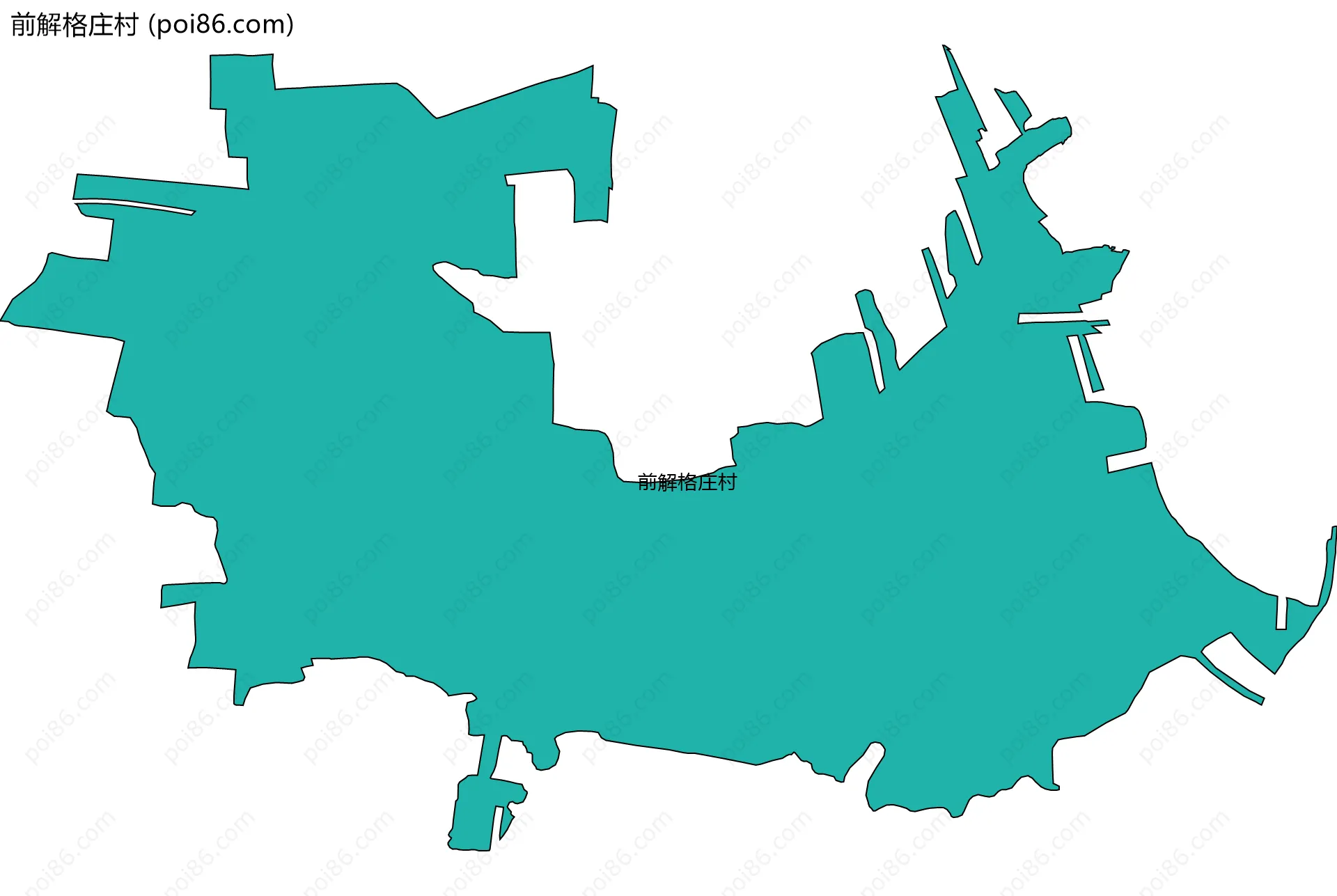 前解格庄村边界地图