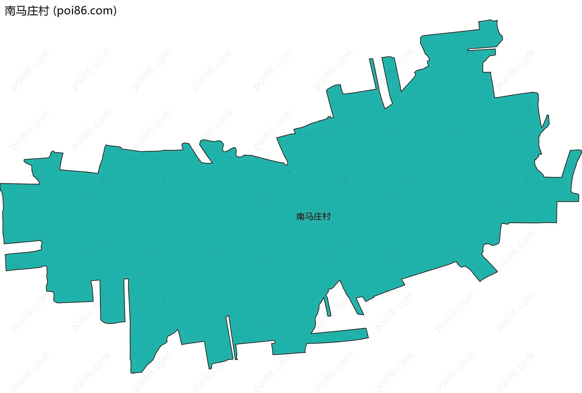 南马庄村边界地图