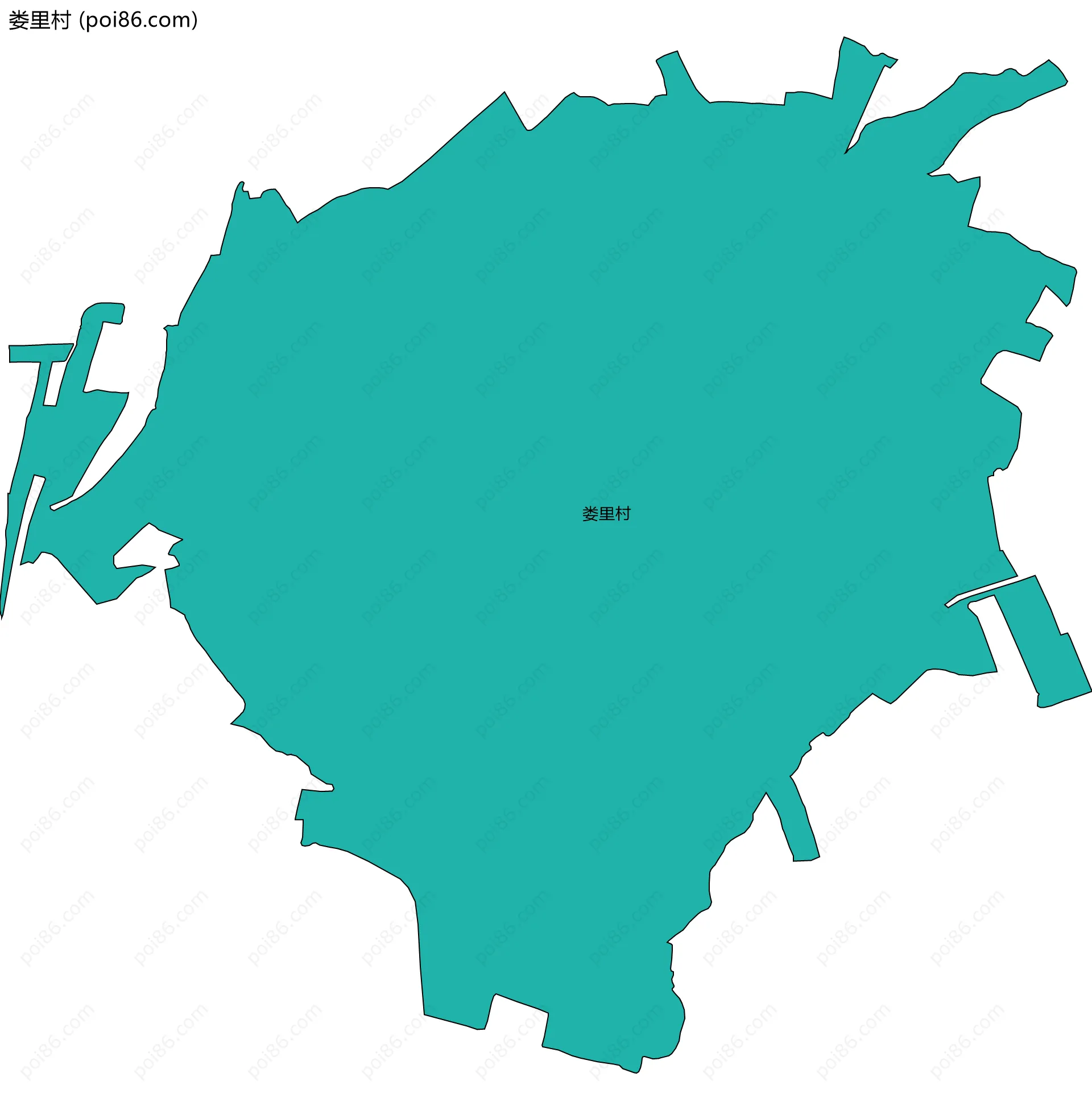 娄里村边界地图