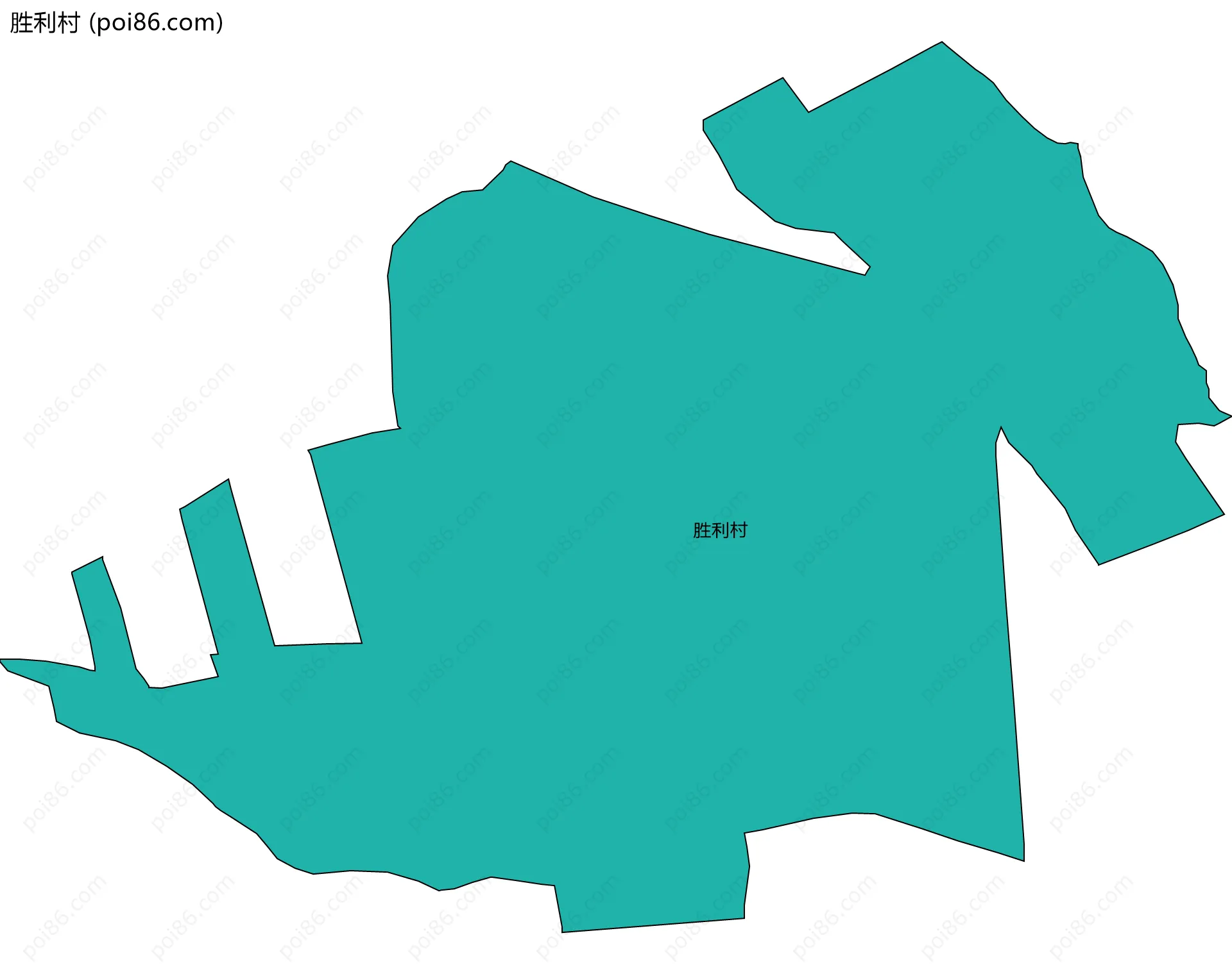 胜利村边界地图
