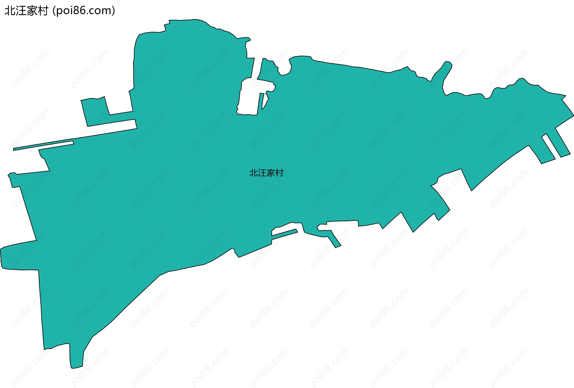 北汪家村边界地图