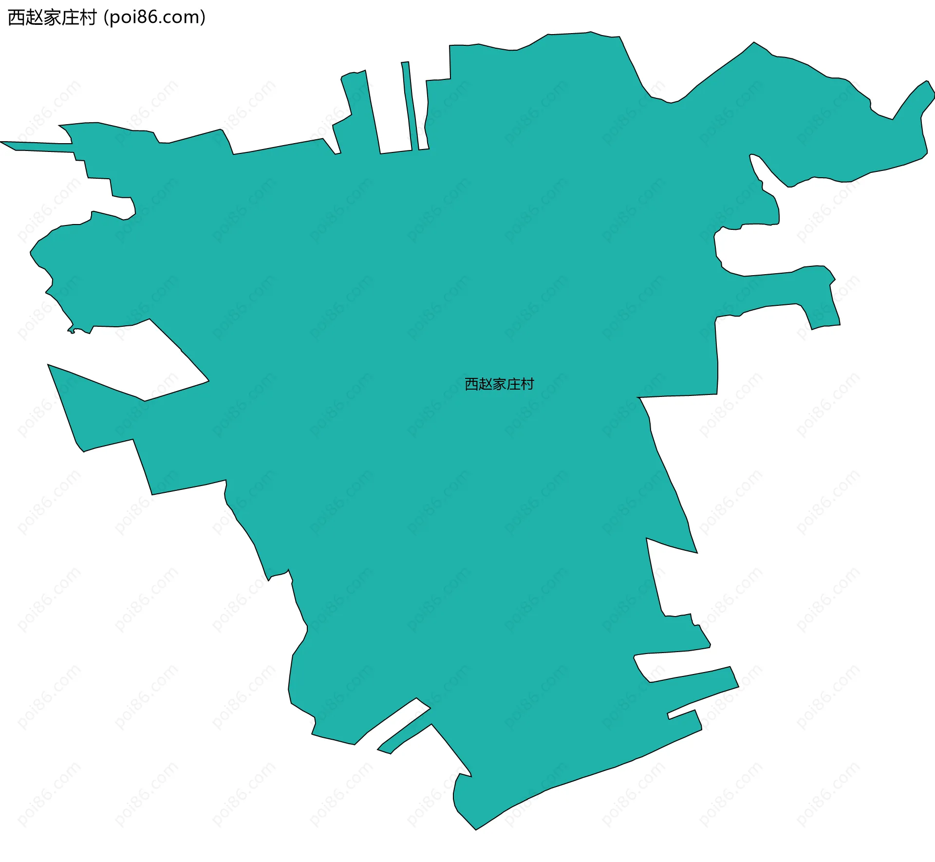 西赵家庄村边界地图