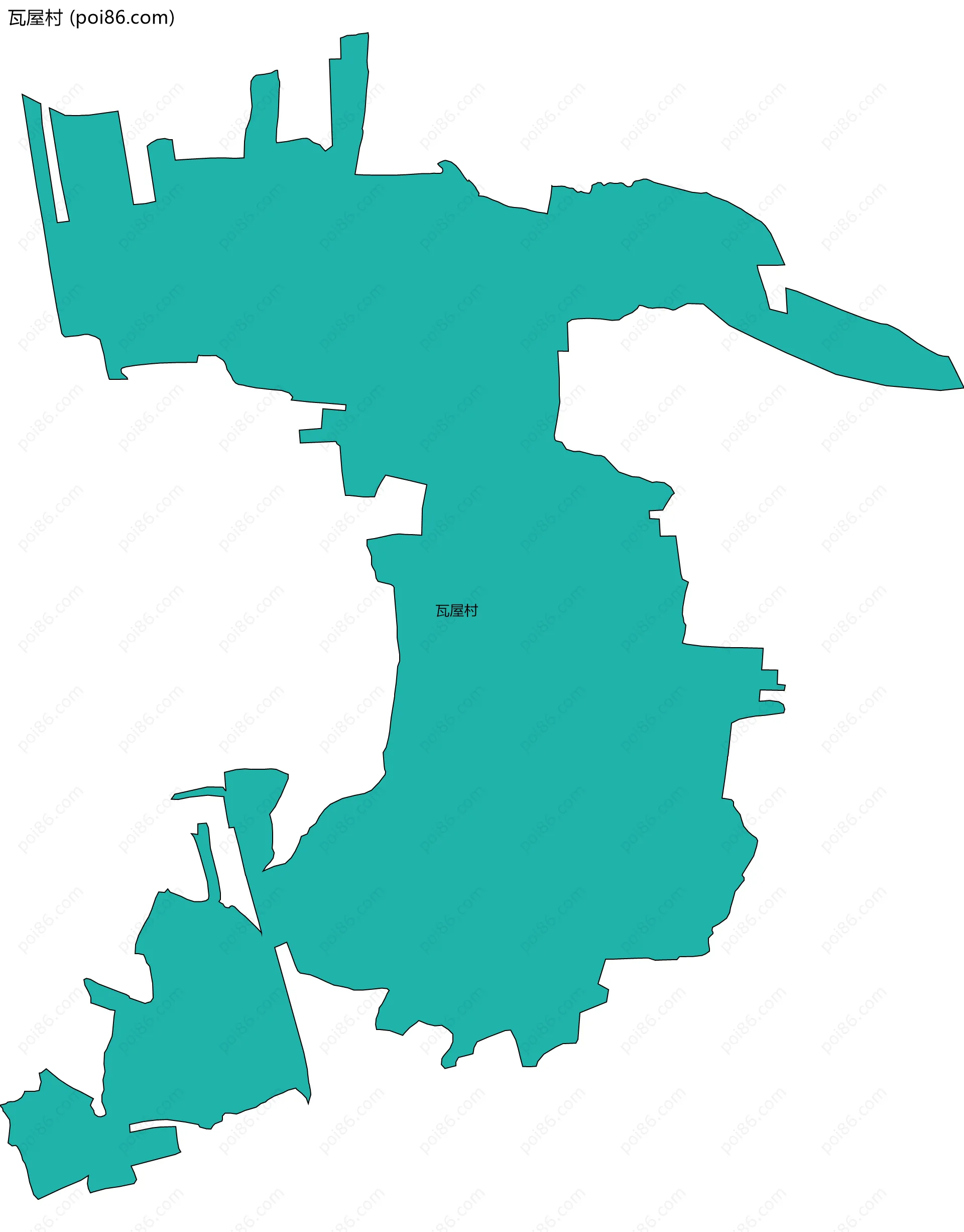 瓦屋村边界地图