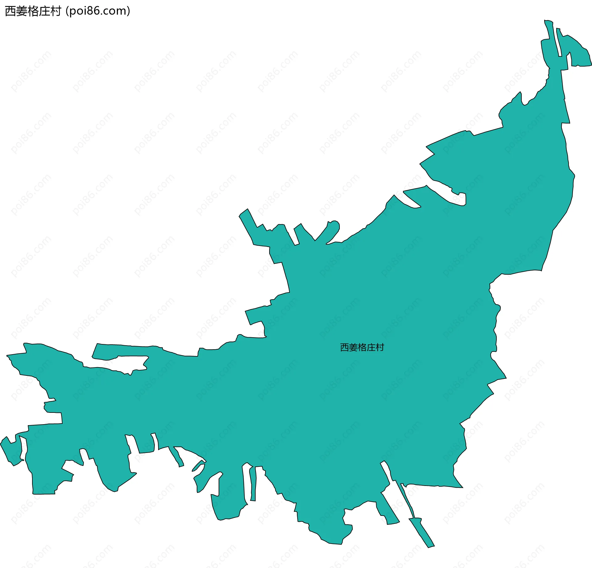 西姜格庄村边界地图