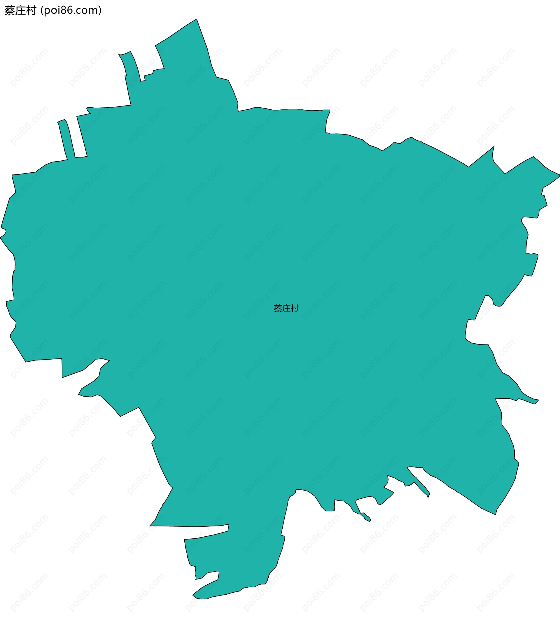 蔡庄村边界地图