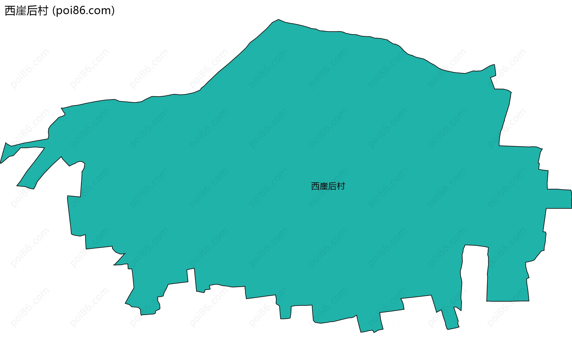 西崖后村边界地图