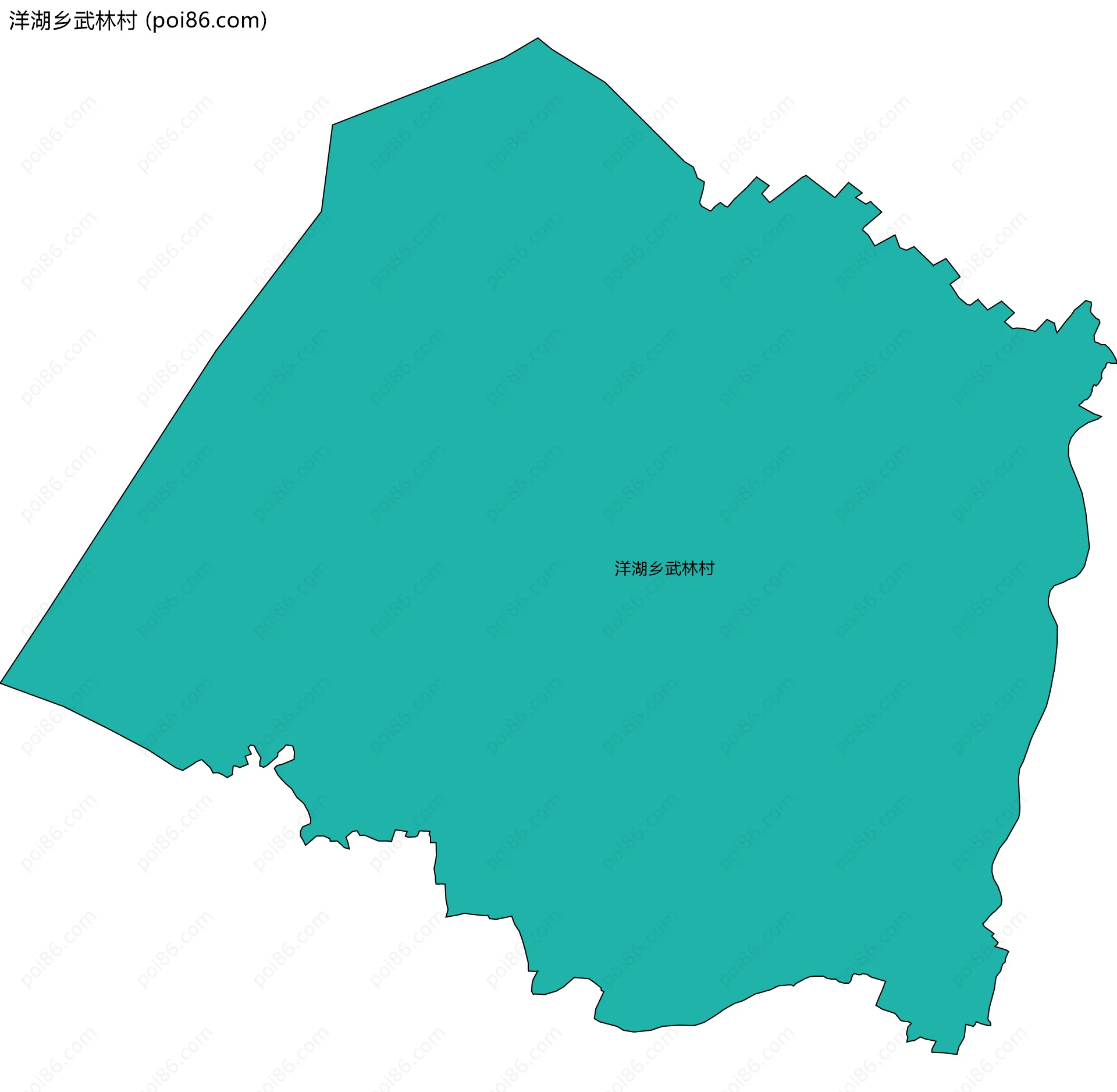 洋湖乡武林村边界地图