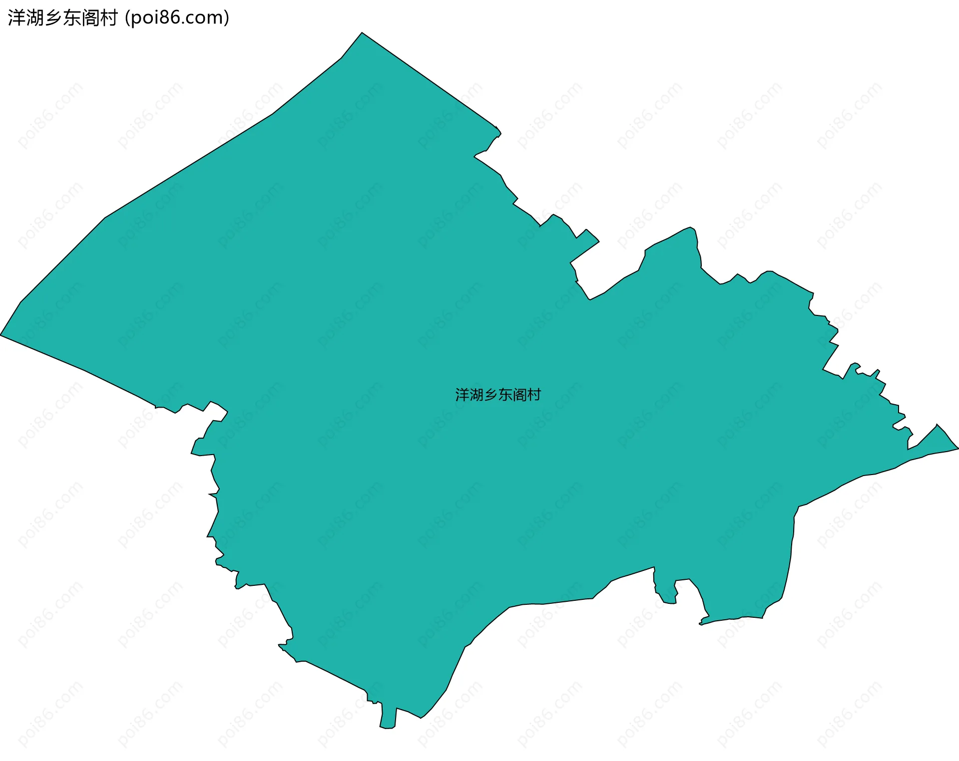 洋湖乡东阁村边界地图