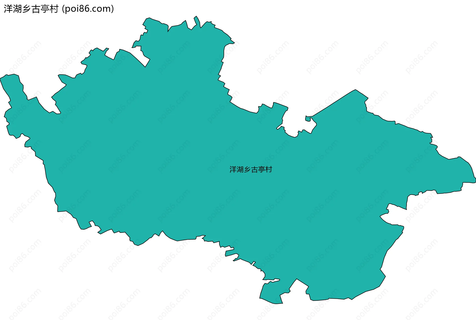 洋湖乡古亭村边界地图