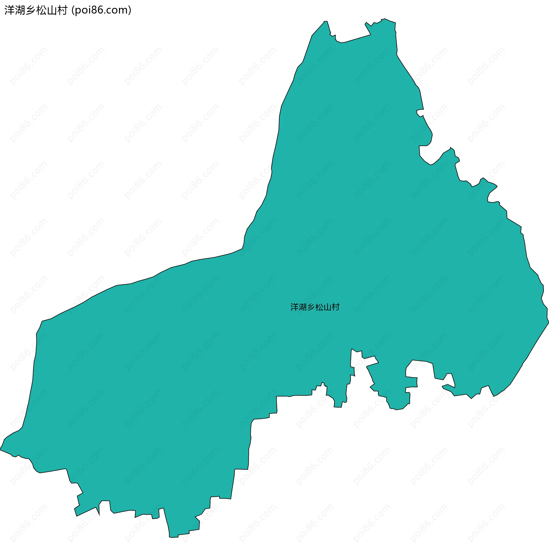 洋湖乡松山村边界地图