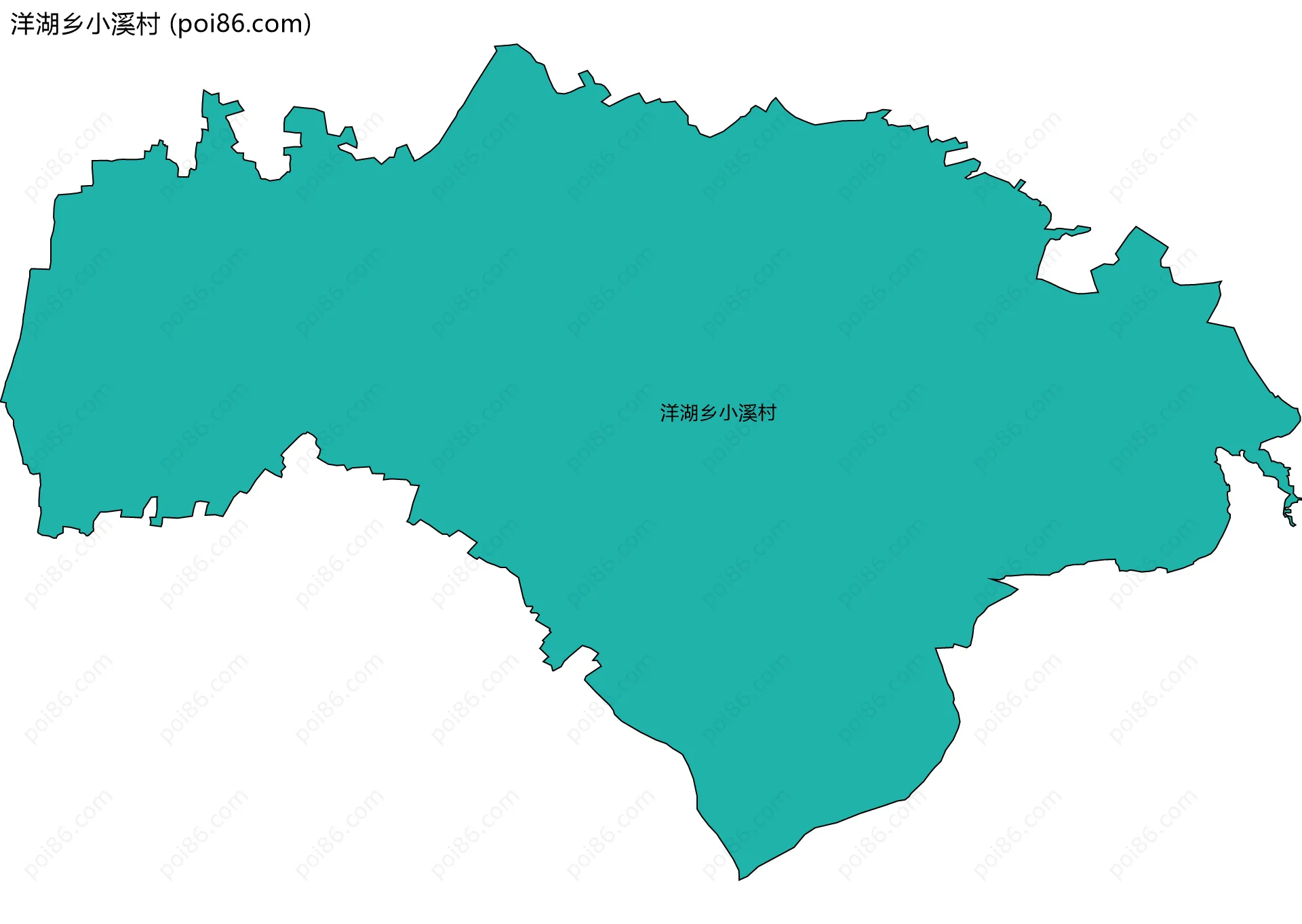 洋湖乡小溪村边界地图