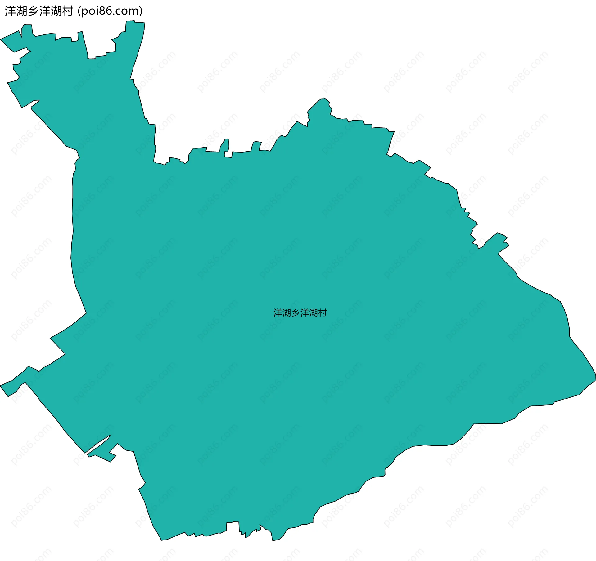 洋湖乡洋湖村边界地图