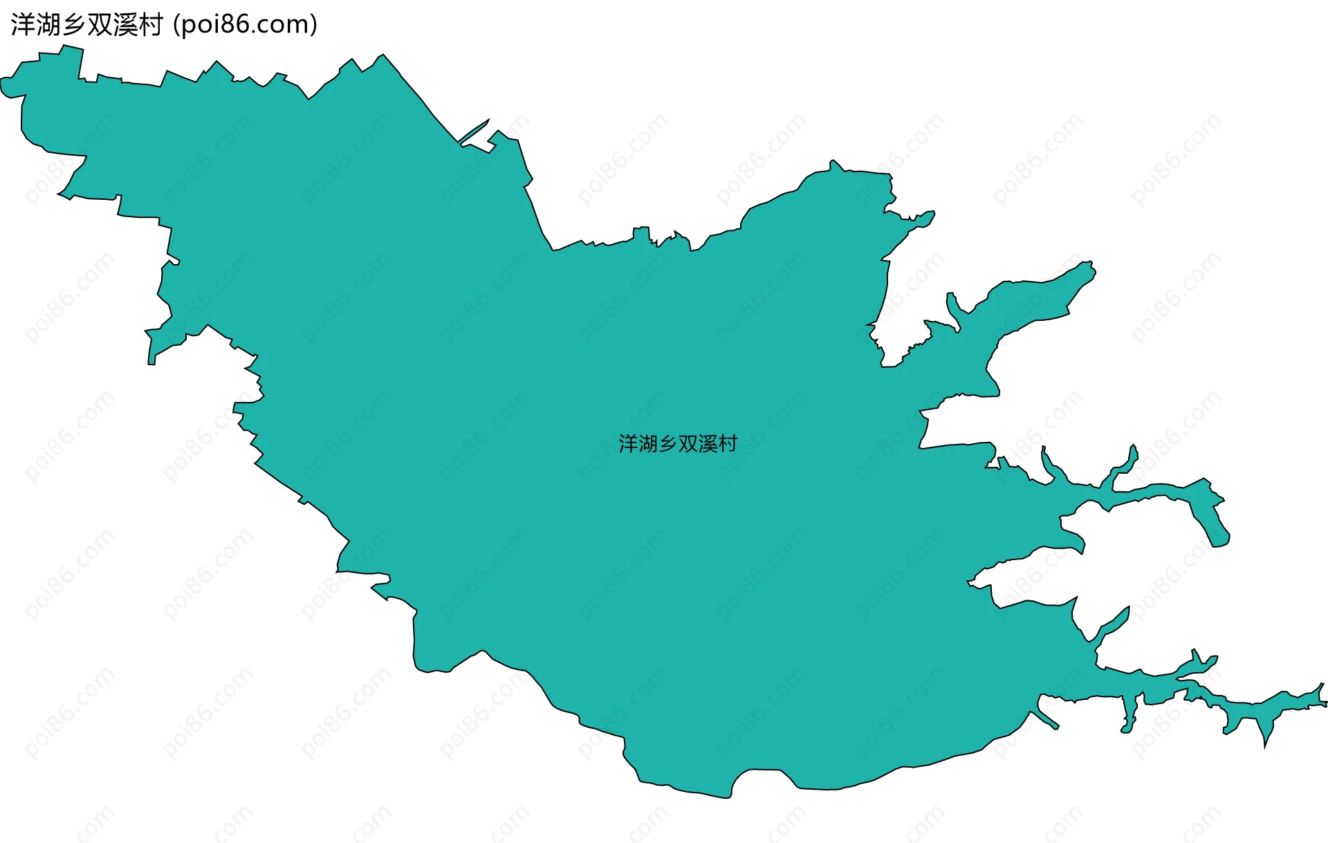 洋湖乡双溪村边界地图