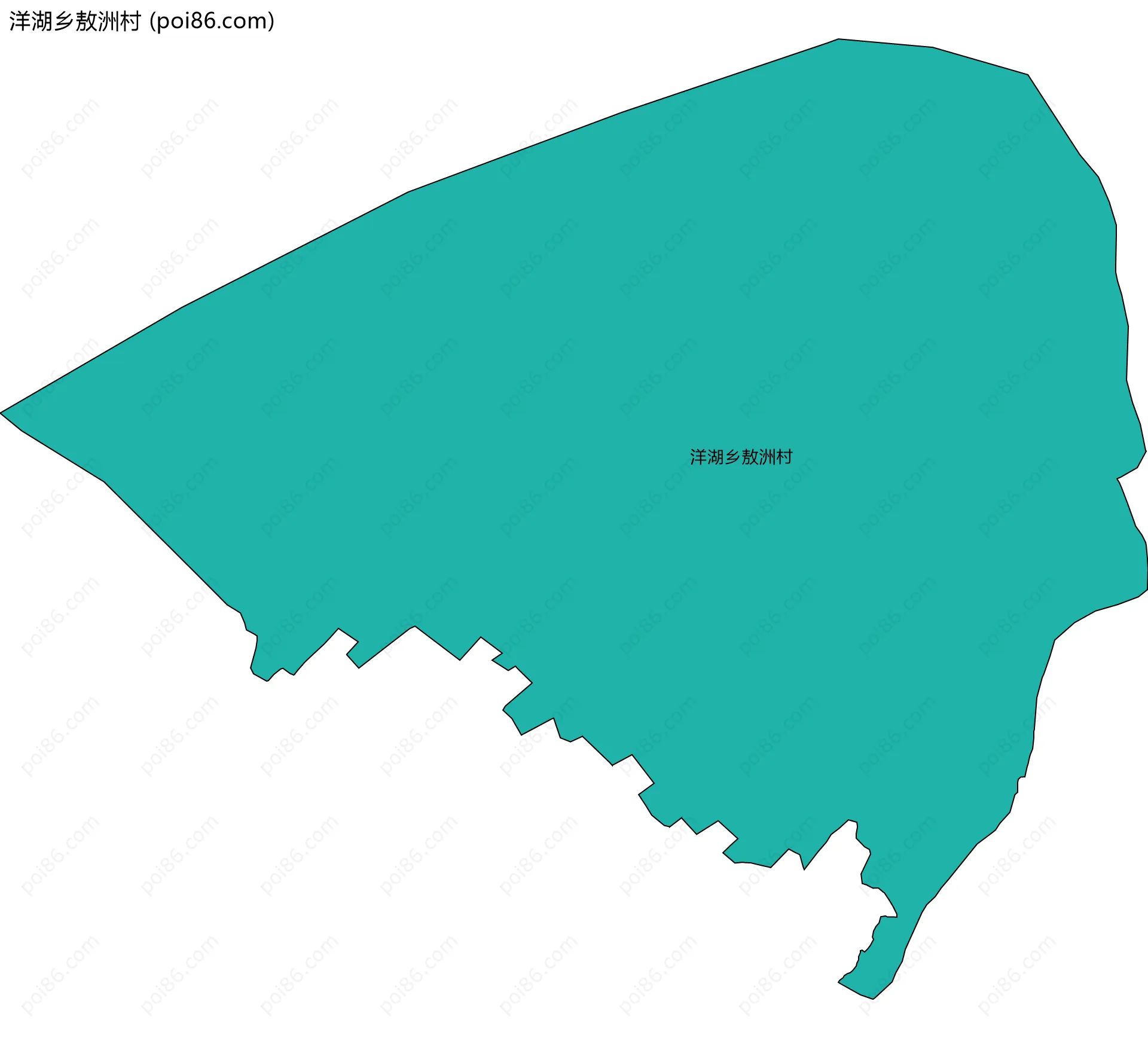 洋湖乡敖洲村边界地图
