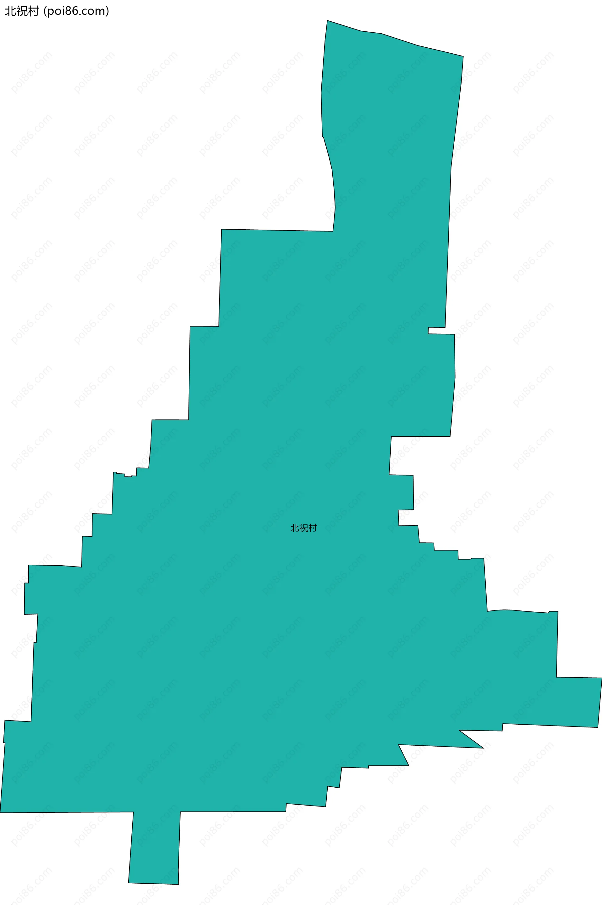 北祝村边界地图