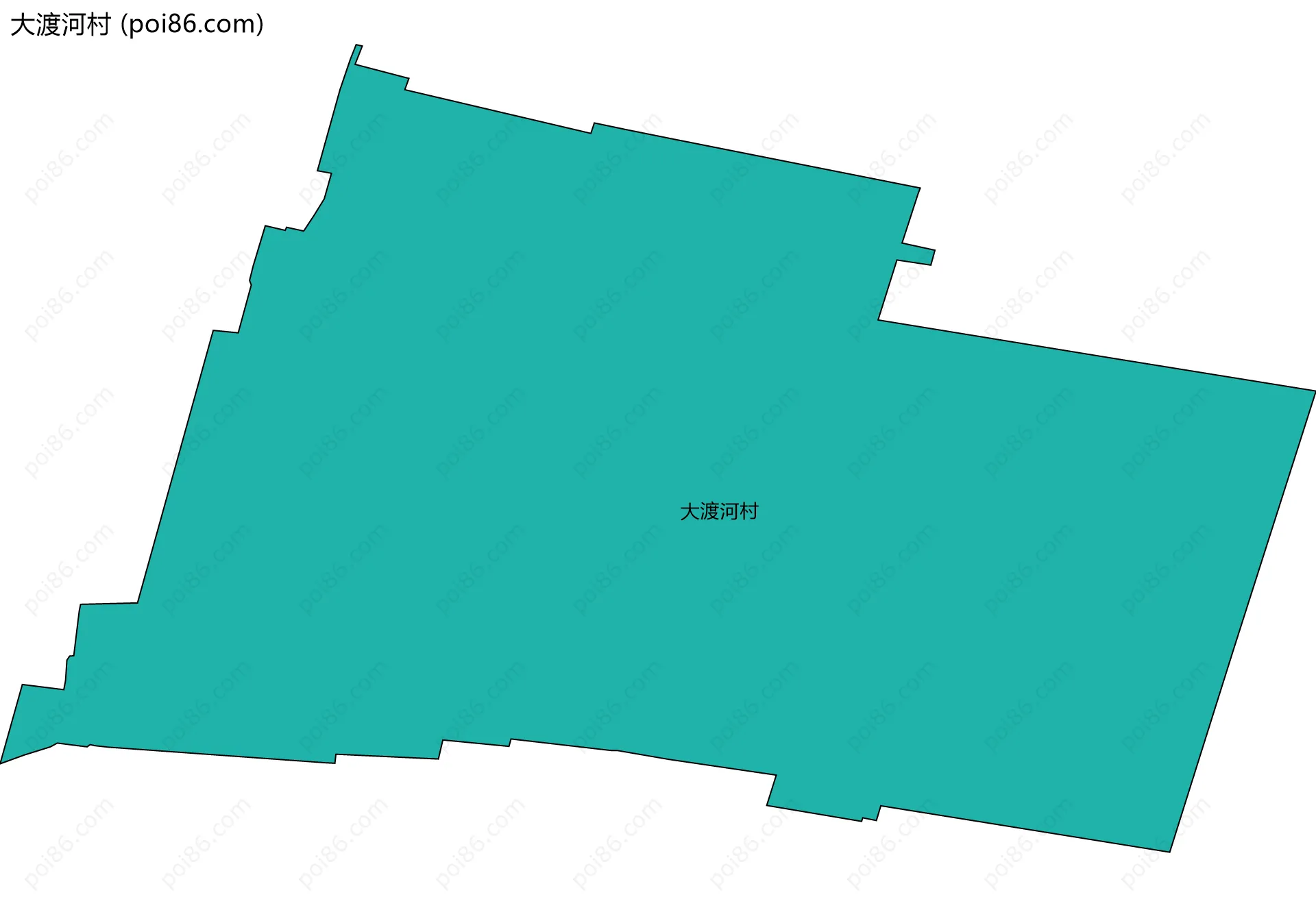 大渡河村边界地图