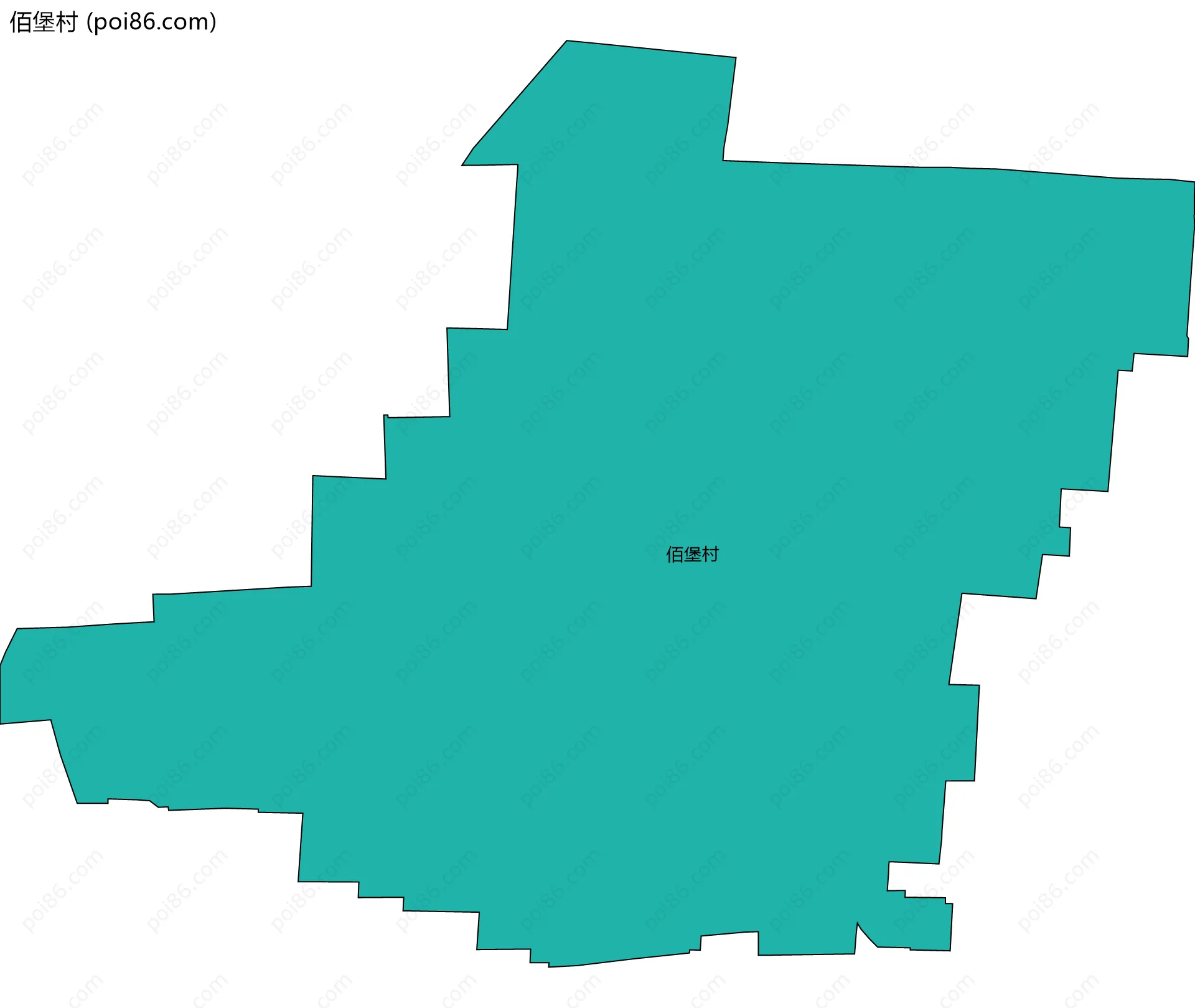 佰堡村边界地图