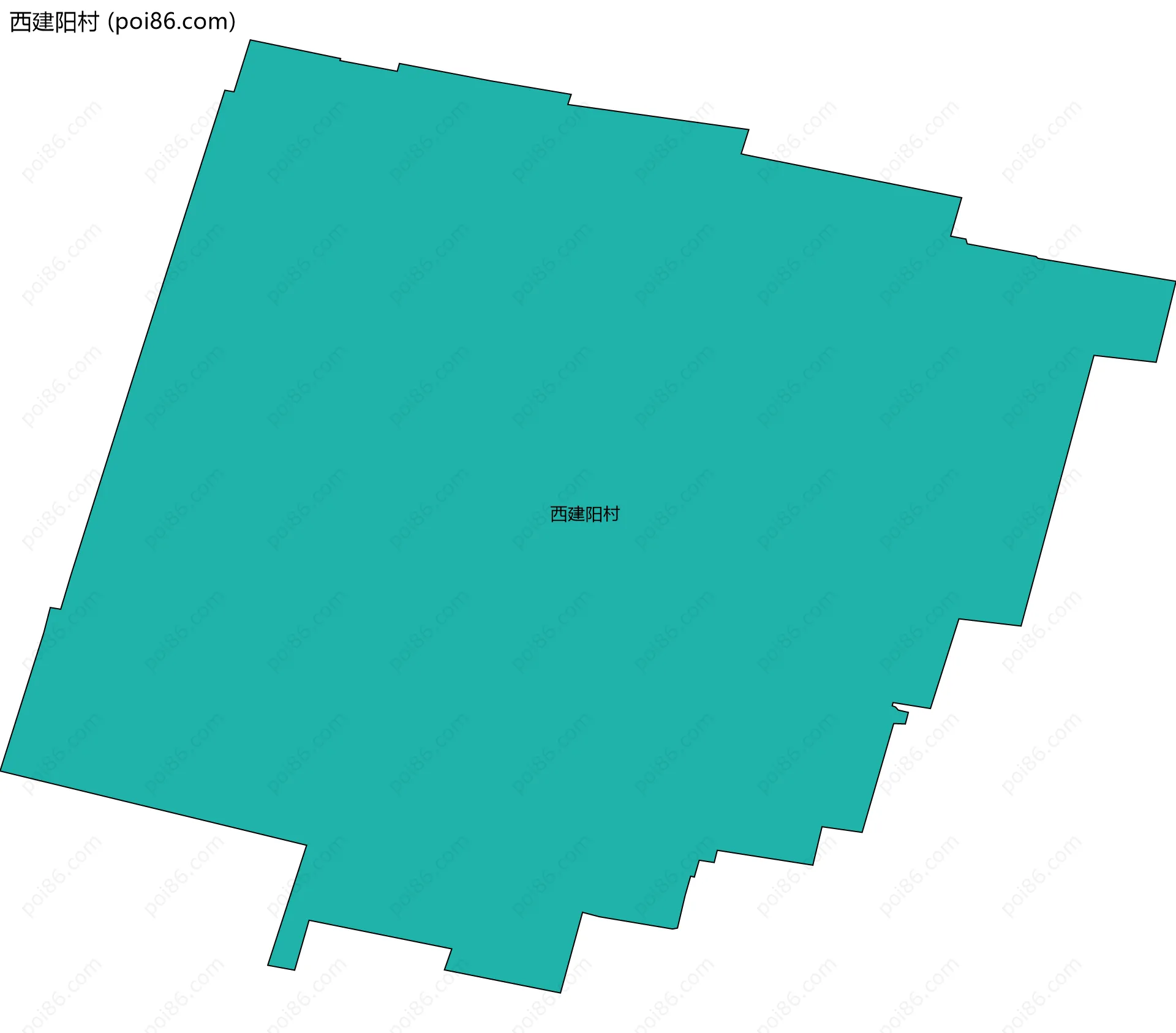 西建阳村边界地图
