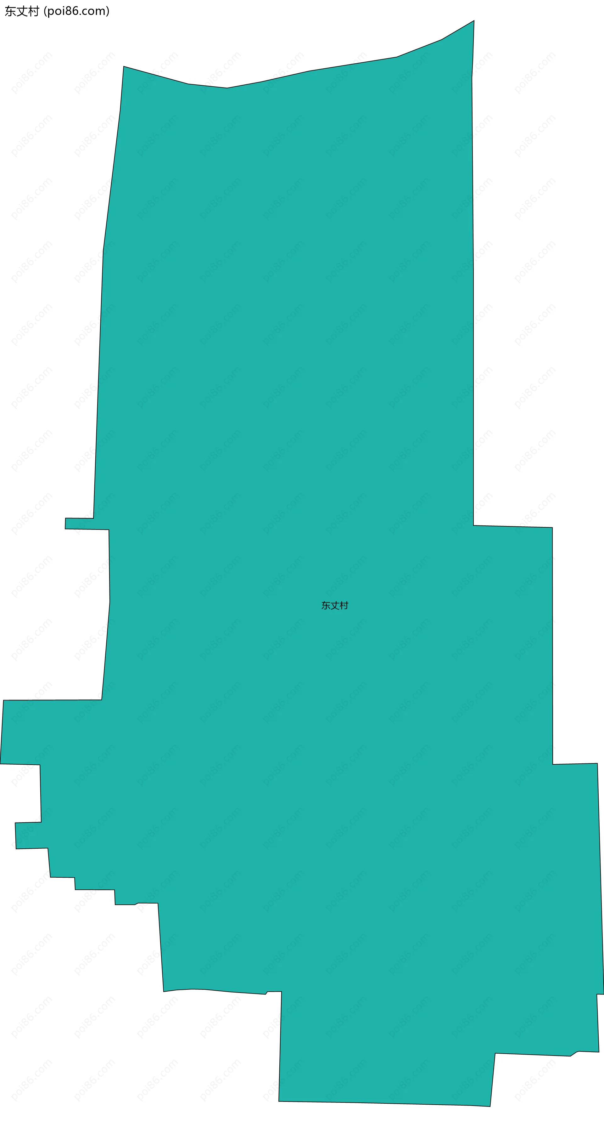 东丈村边界地图