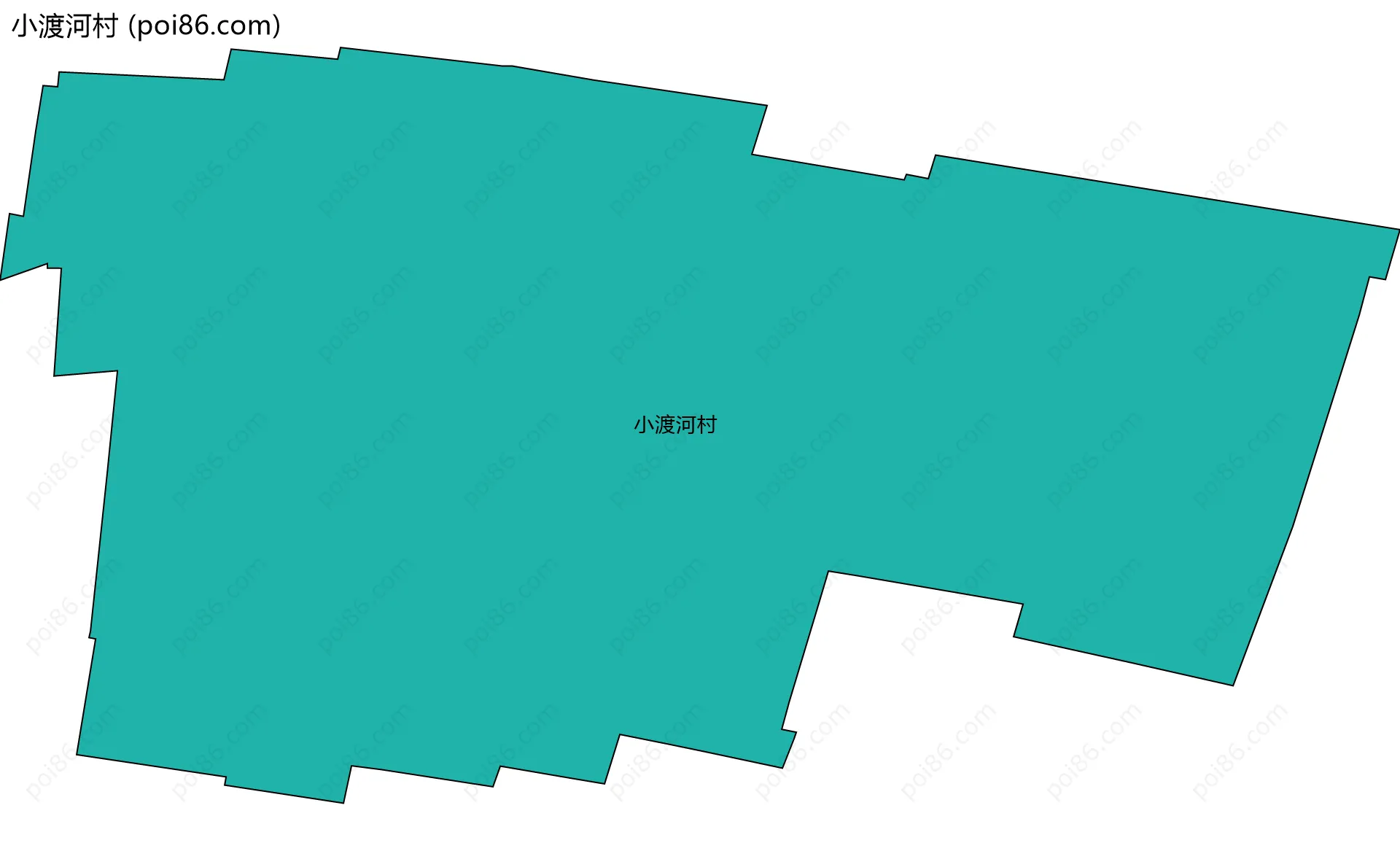 小渡河村边界地图