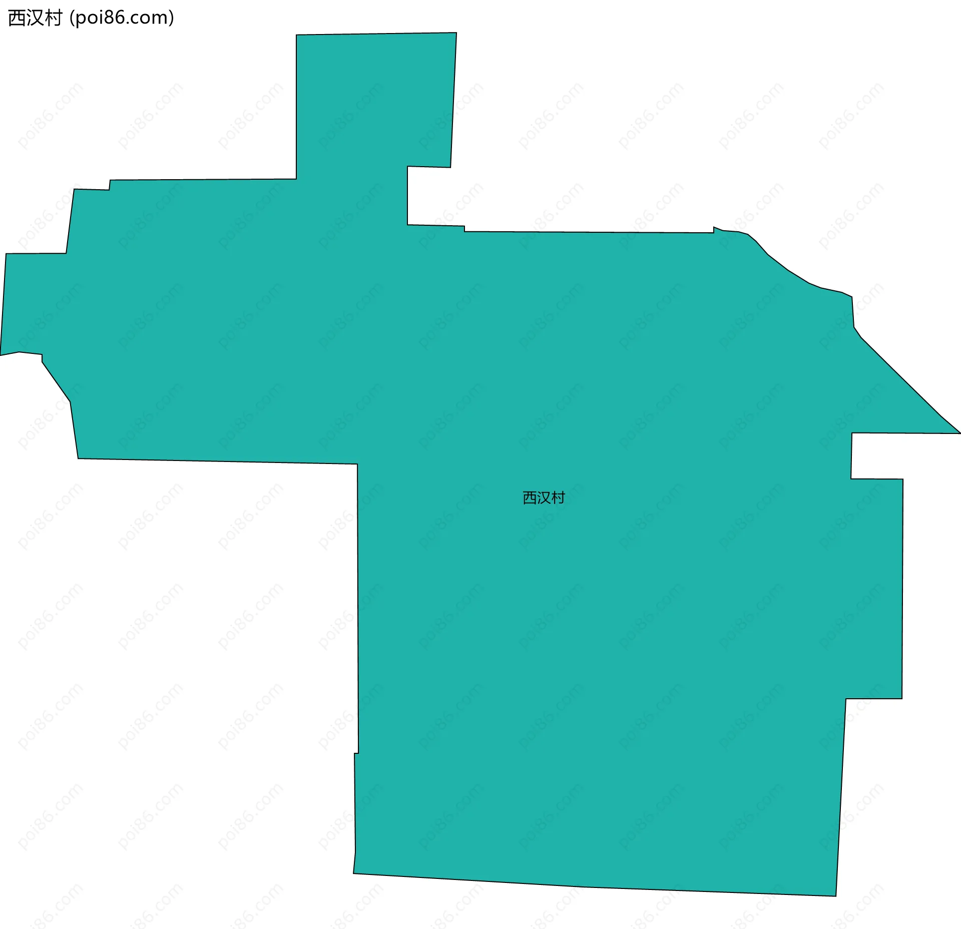 西汉村边界地图
