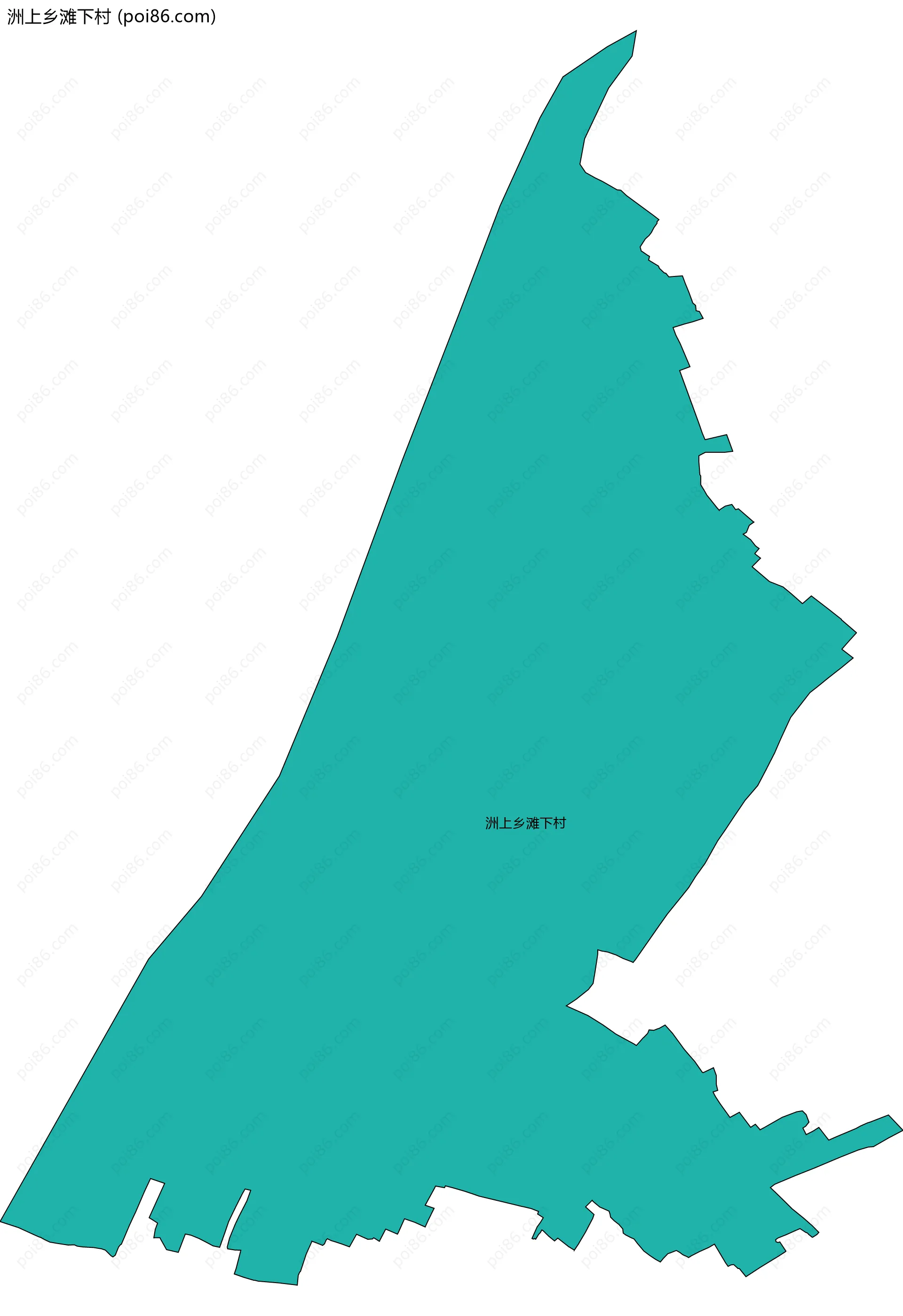 洲上乡滩下村边界地图
