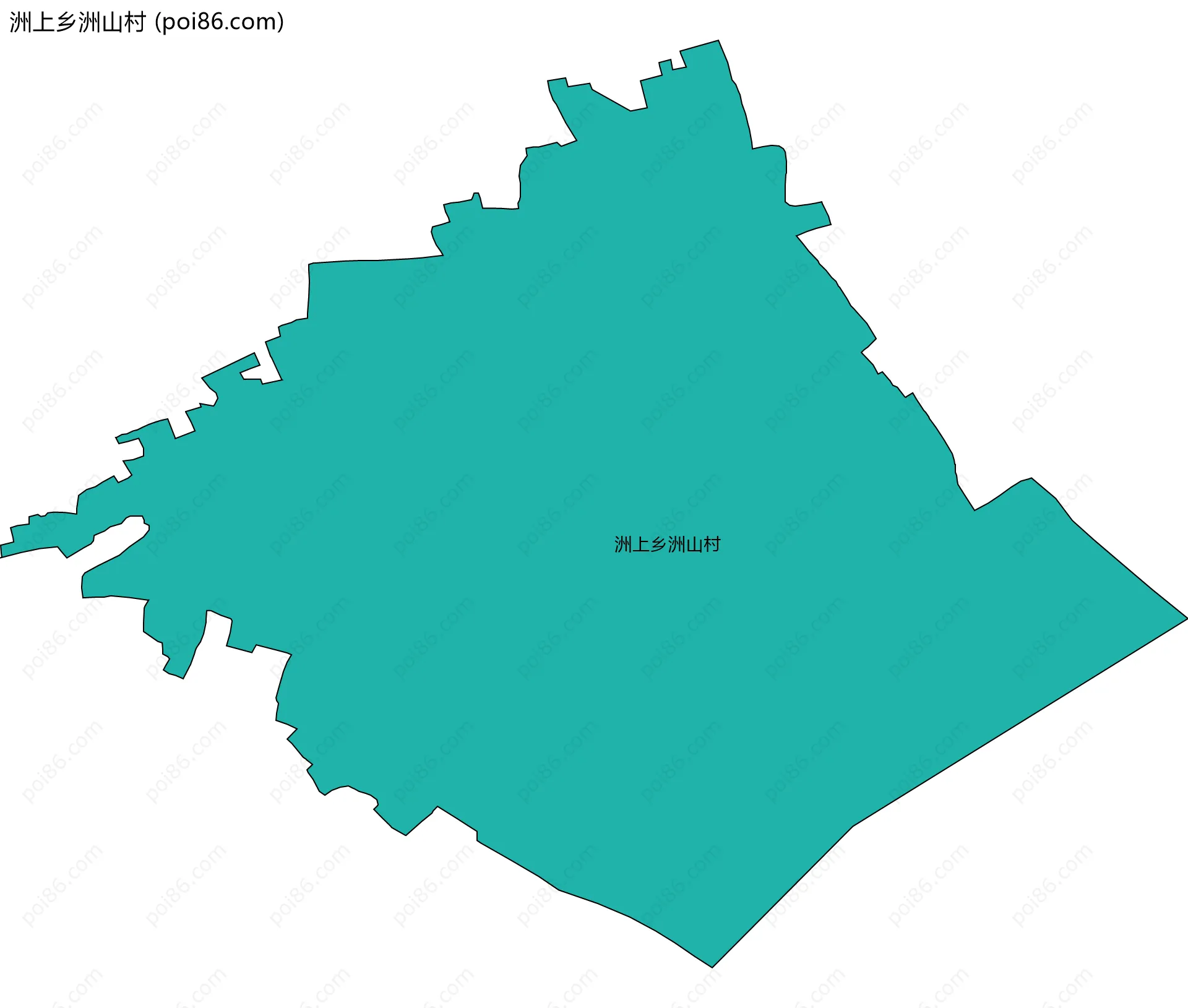 洲上乡洲山村边界地图