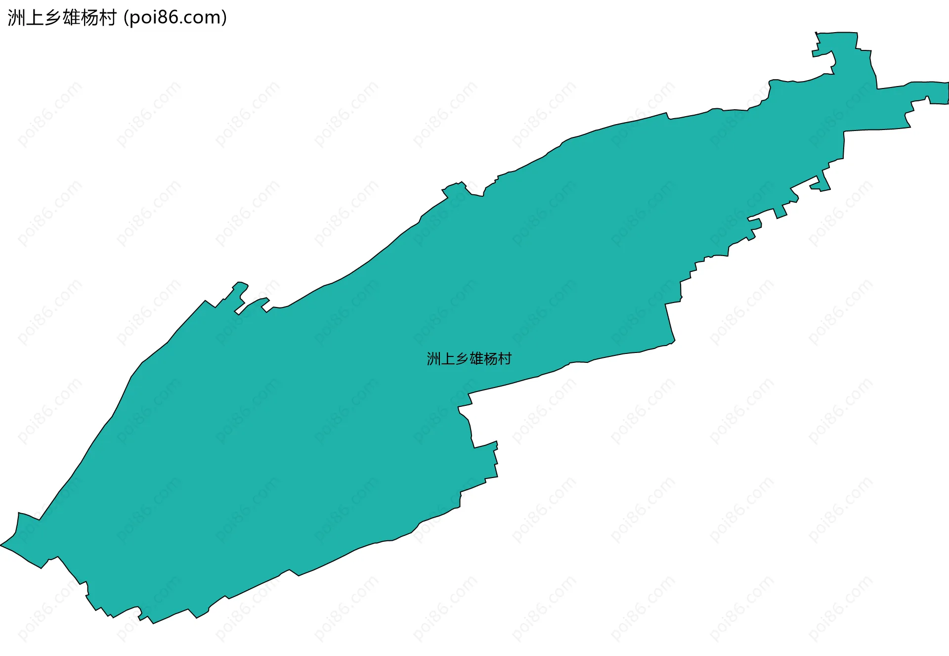 洲上乡雄杨村边界地图