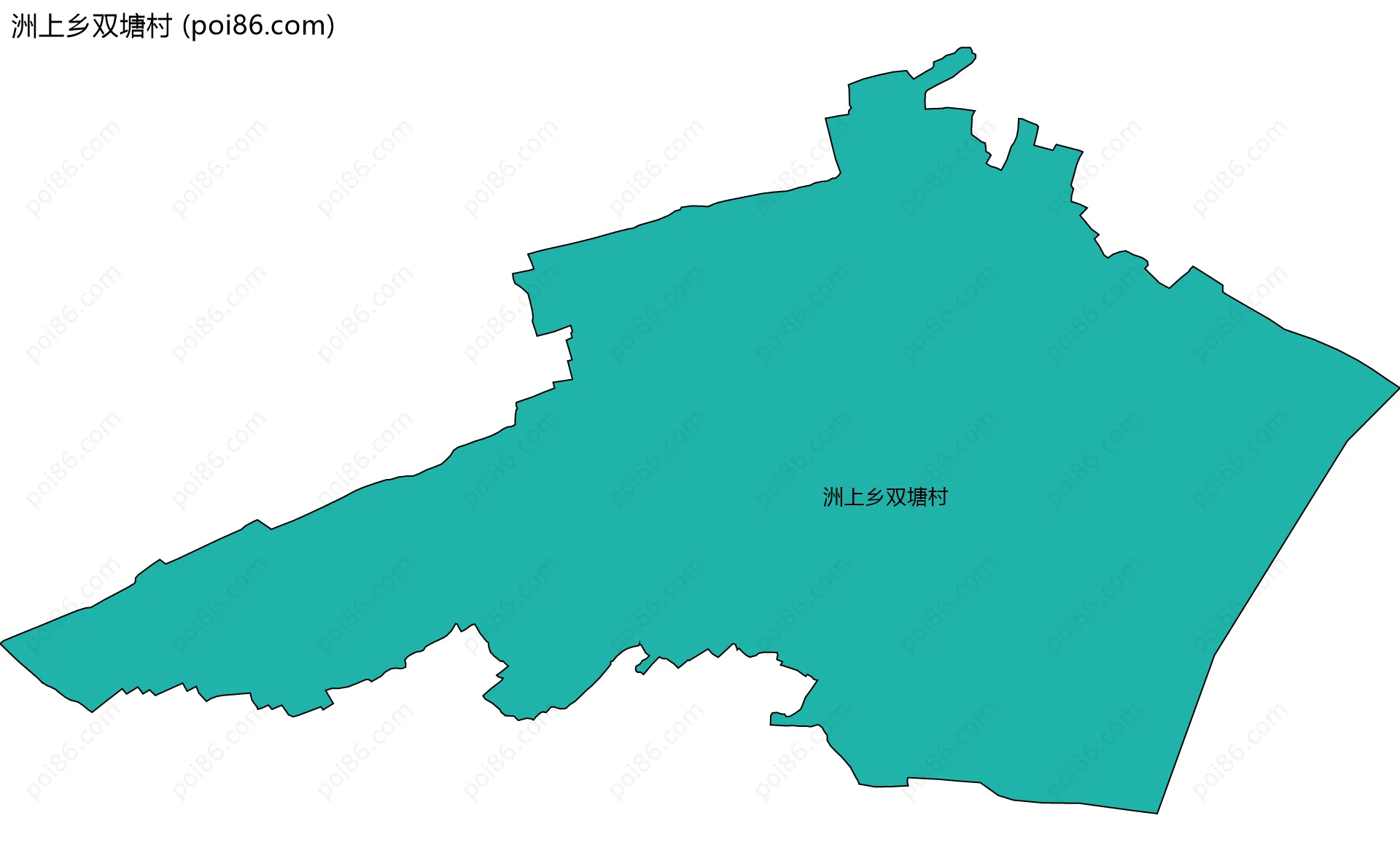 洲上乡双塘村边界地图