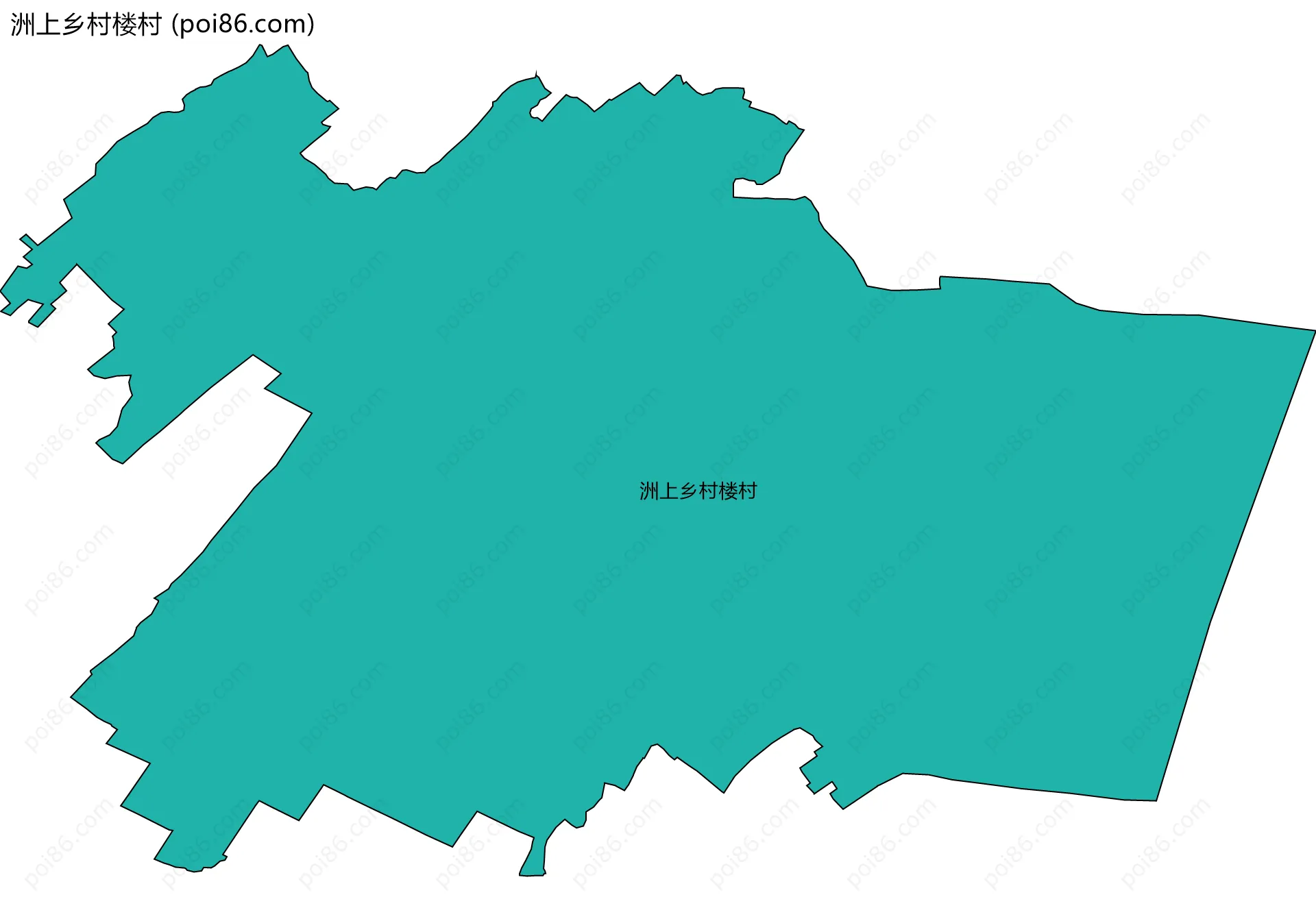 洲上乡村楼村边界地图