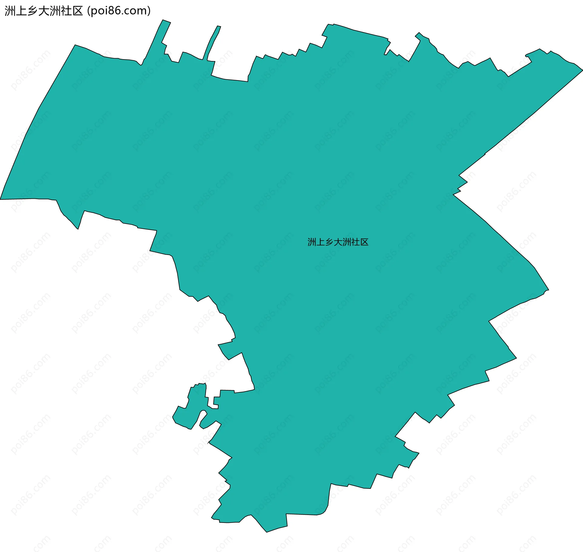 洲上乡大洲社区边界地图