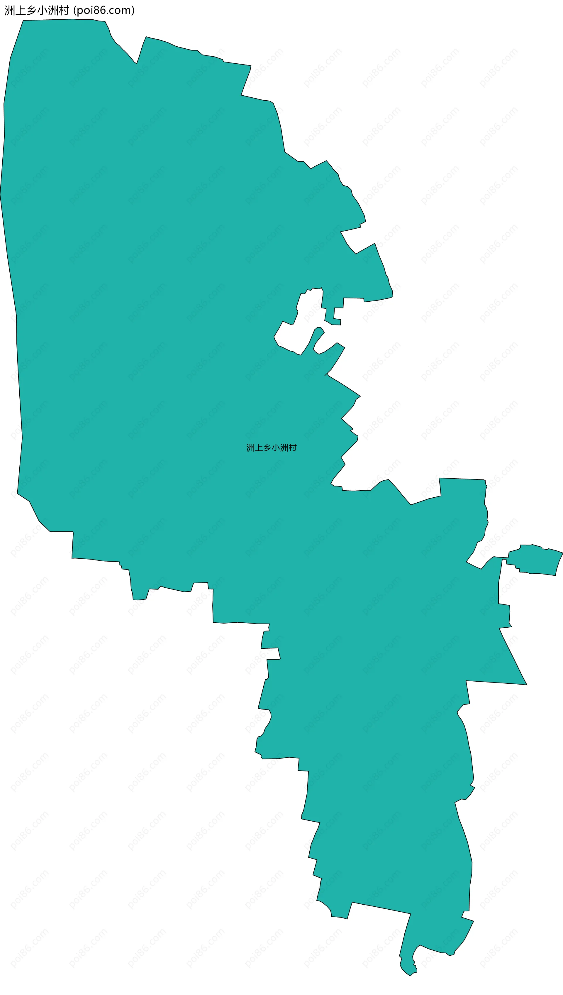 洲上乡小洲村边界地图