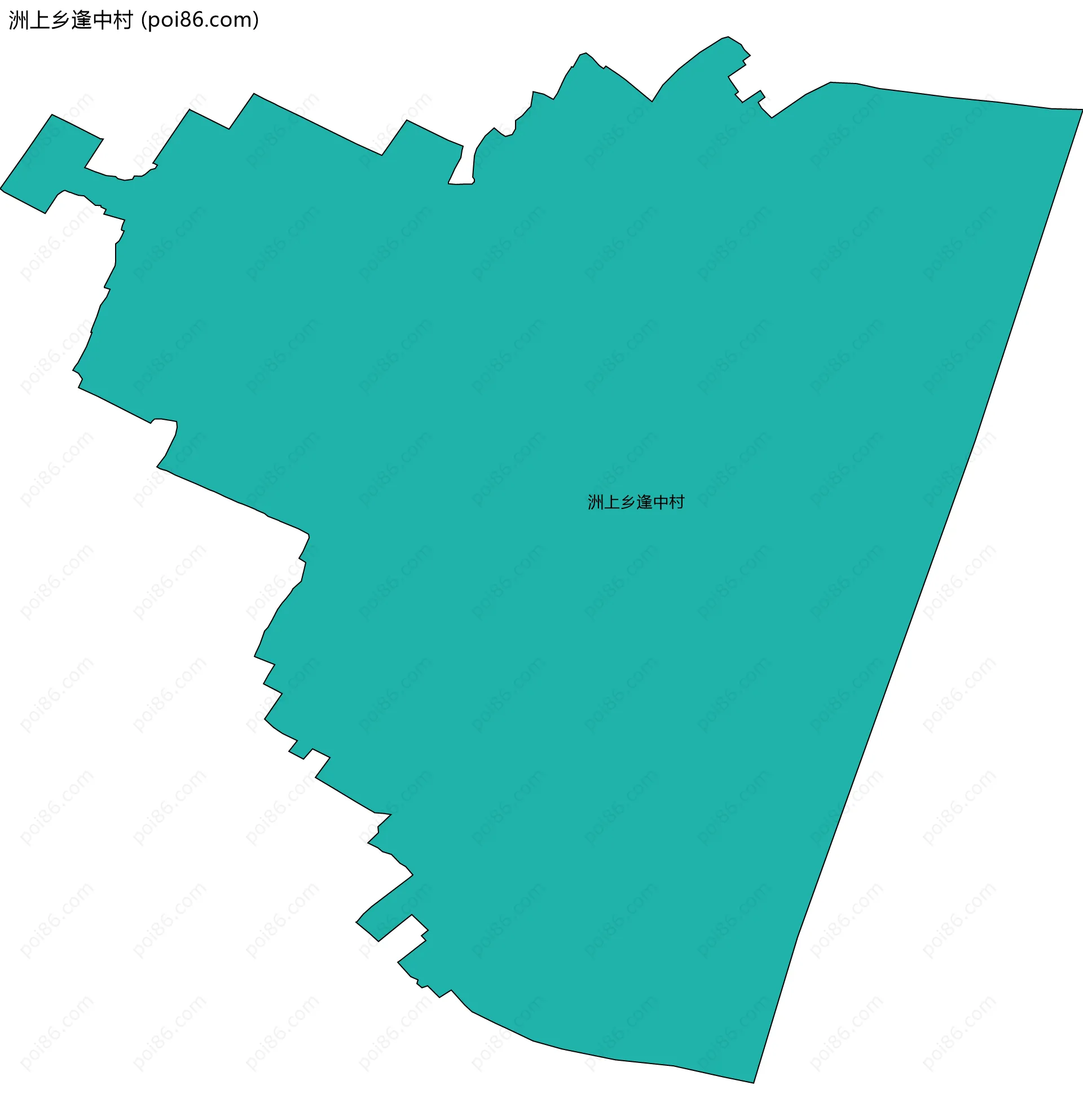 洲上乡逢中村边界地图