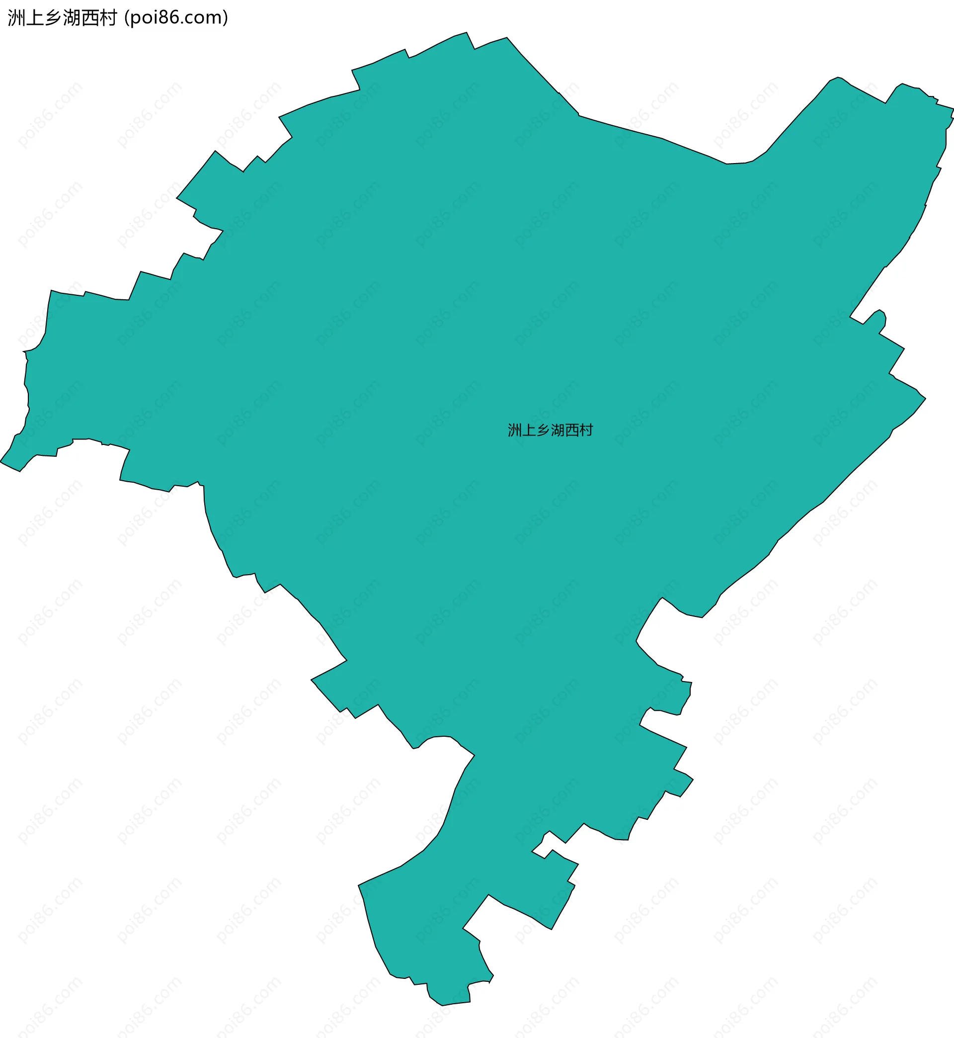 洲上乡湖西村边界地图