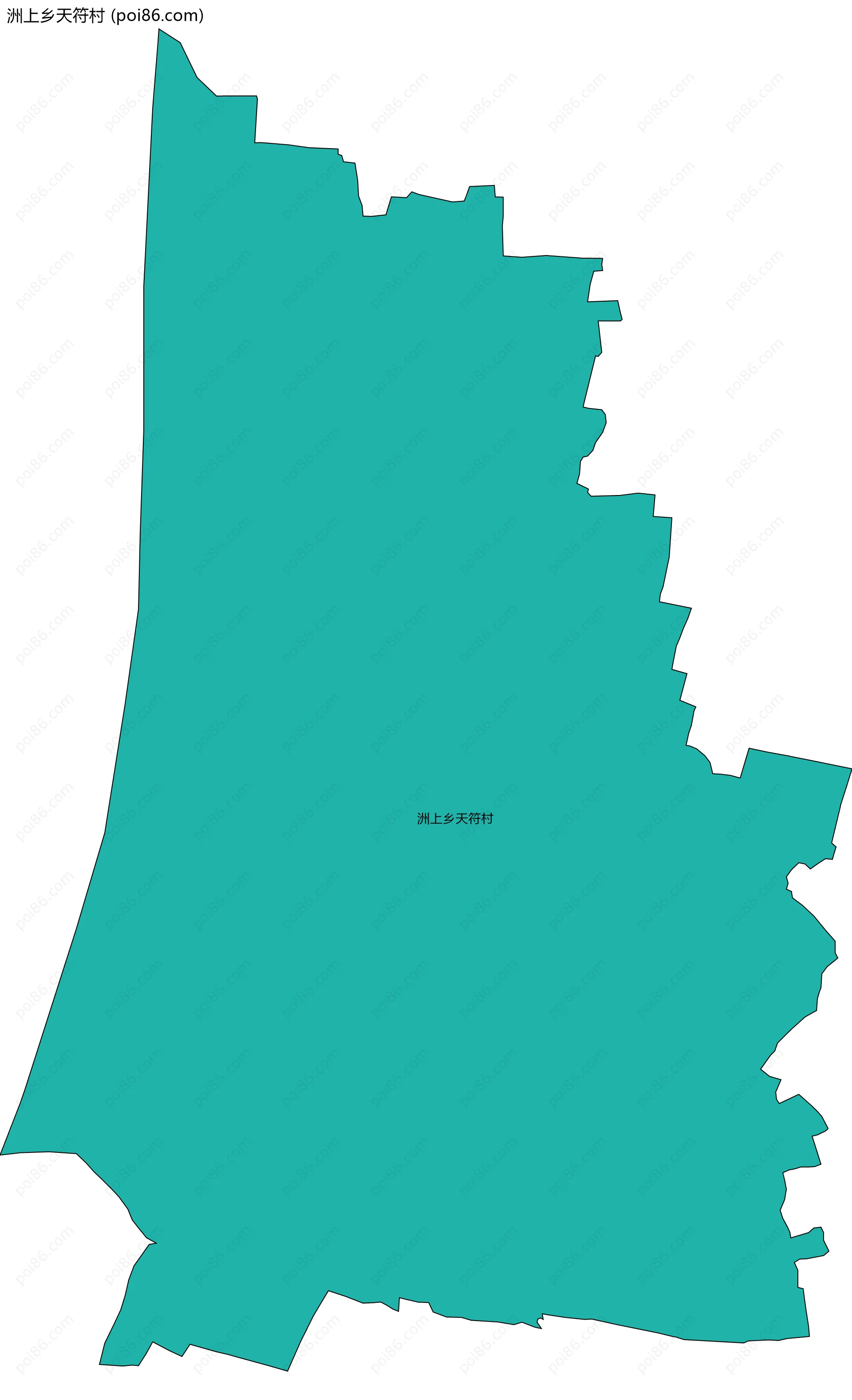 洲上乡天符村边界地图