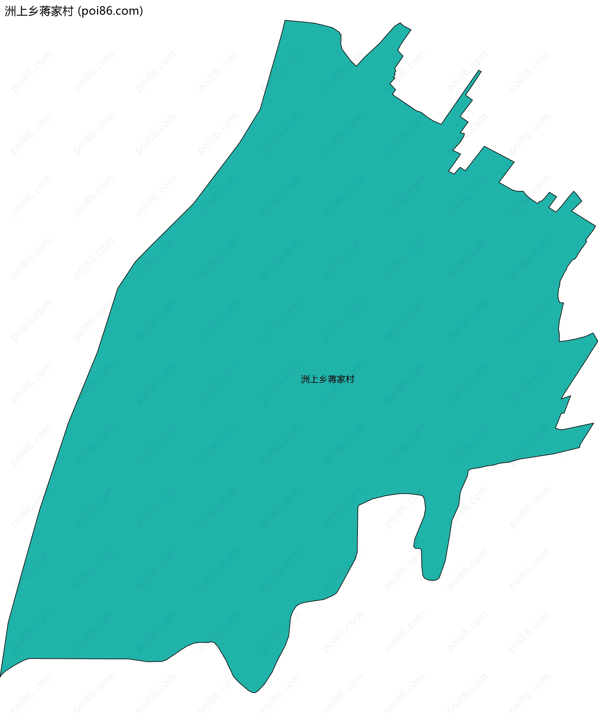 洲上乡蒋家村边界地图