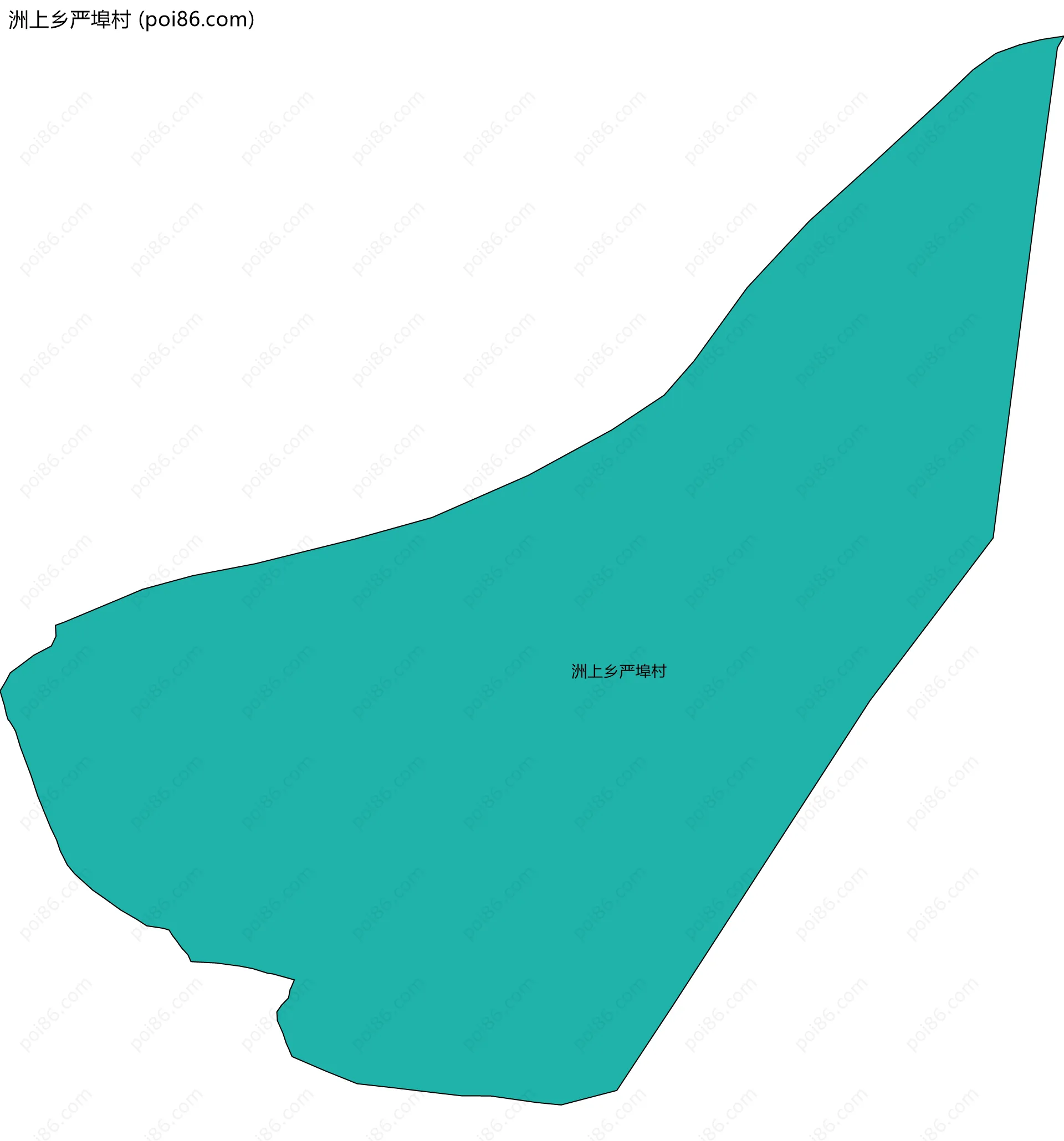 洲上乡严埠村边界地图