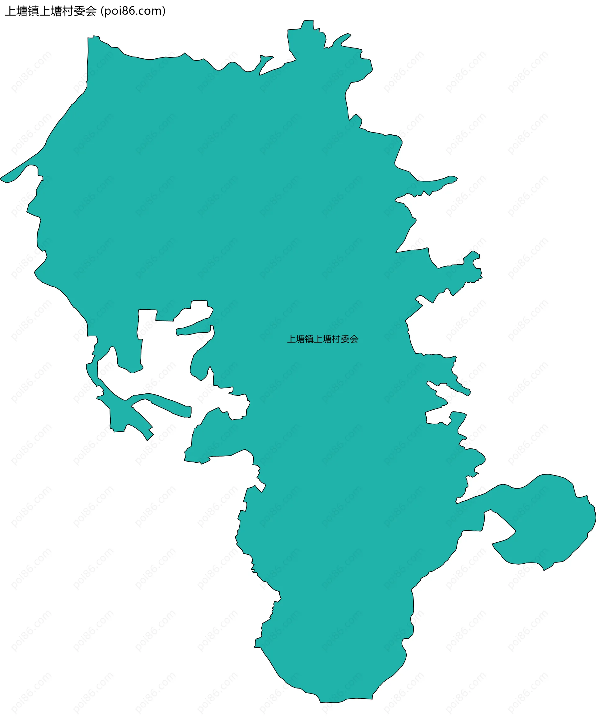 上塘镇上塘村委会边界地图