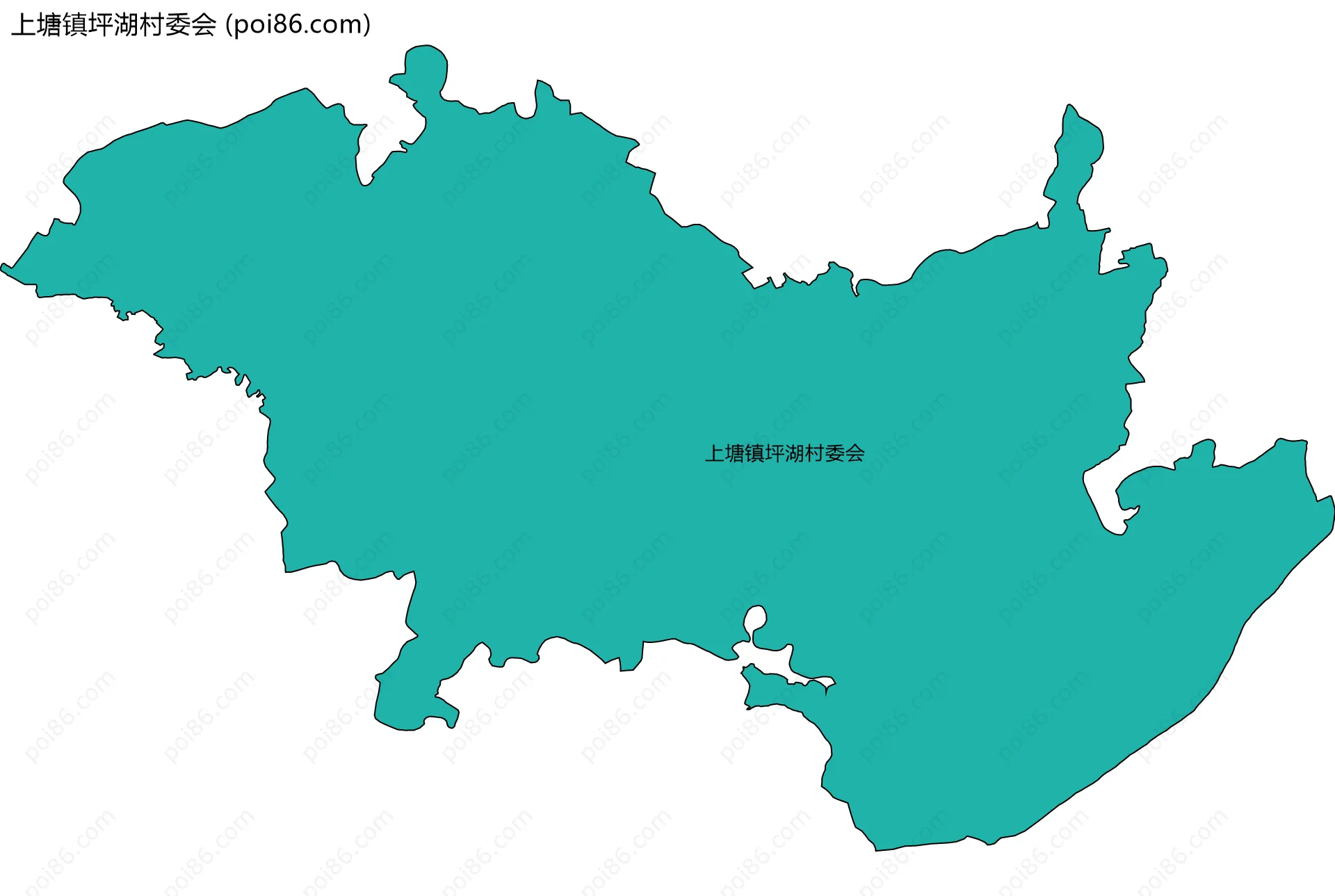 上塘镇坪湖村委会边界地图
