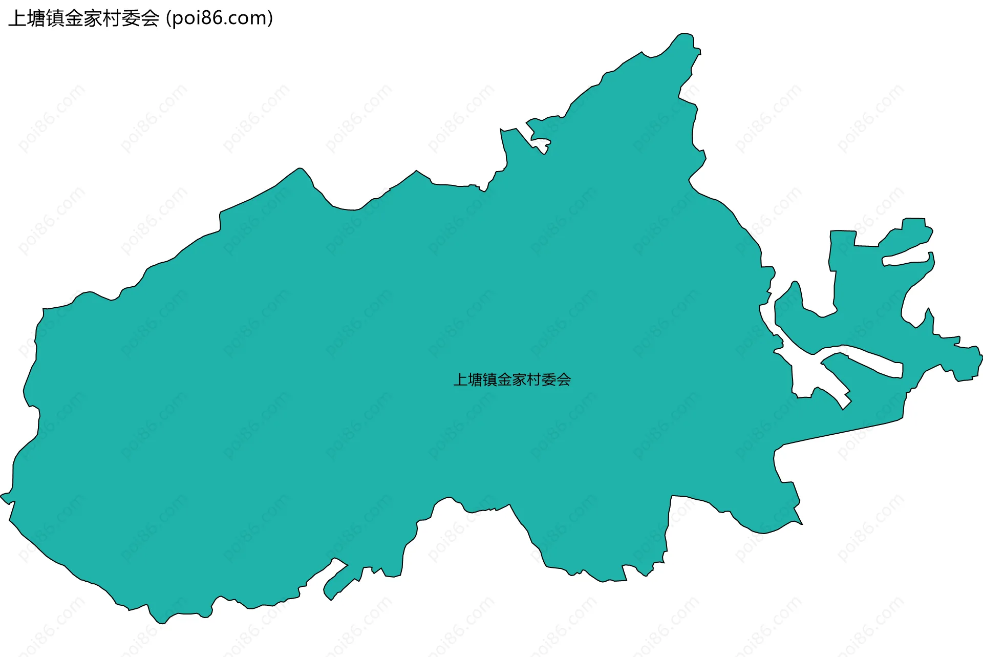 上塘镇金家村委会边界地图