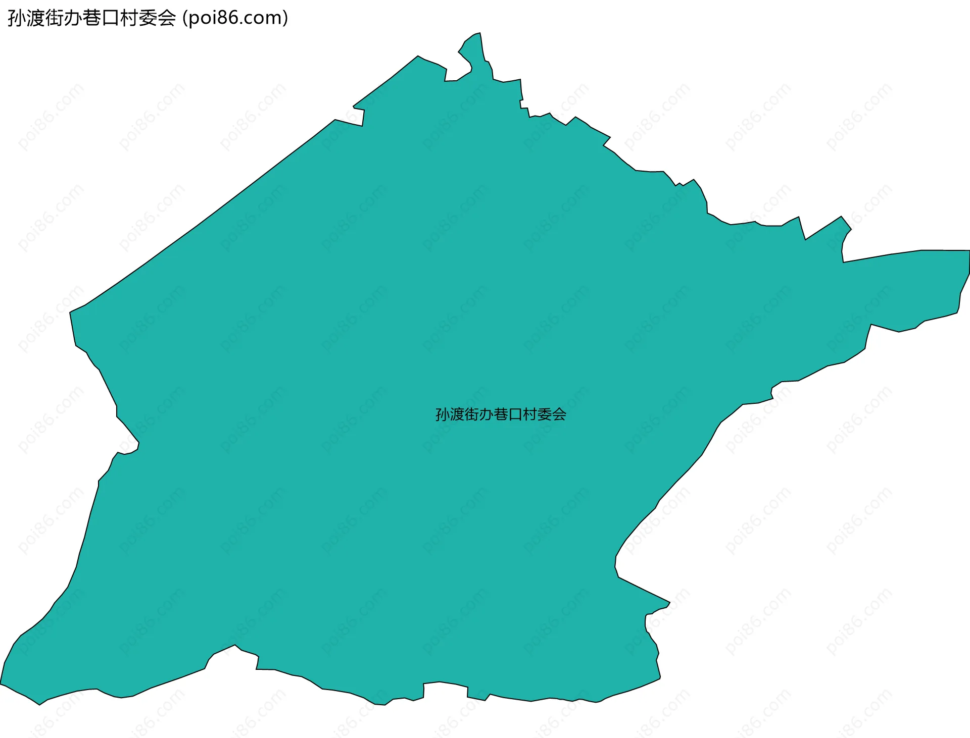 孙渡街办巷口村委会边界地图