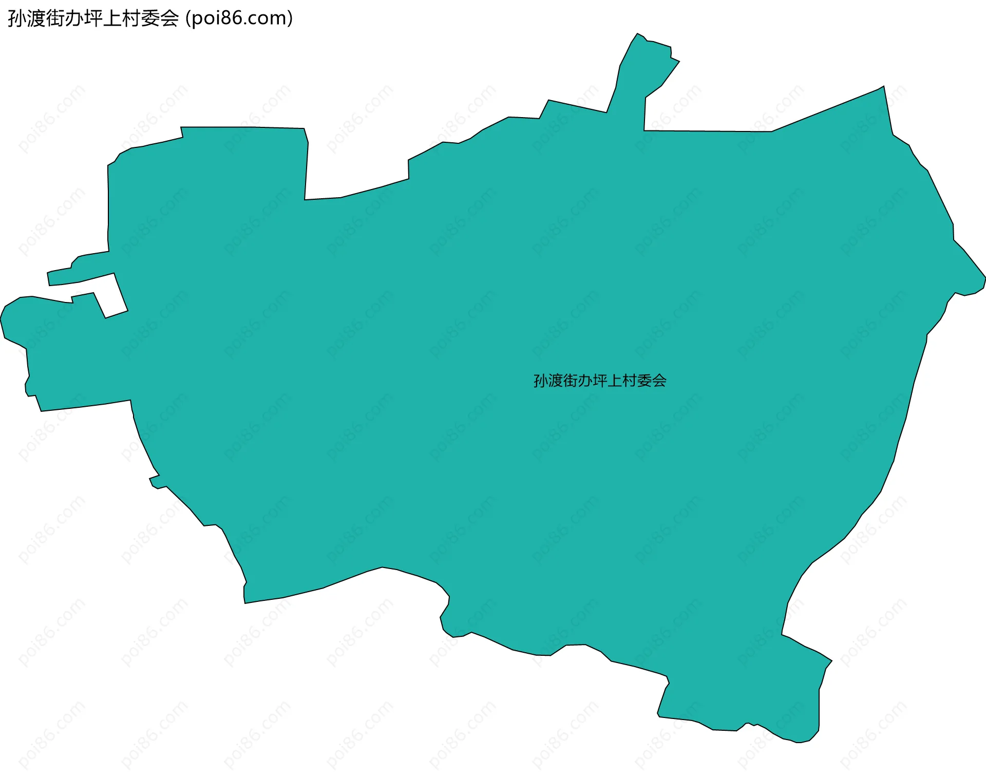 孙渡街办坪上村委会边界地图