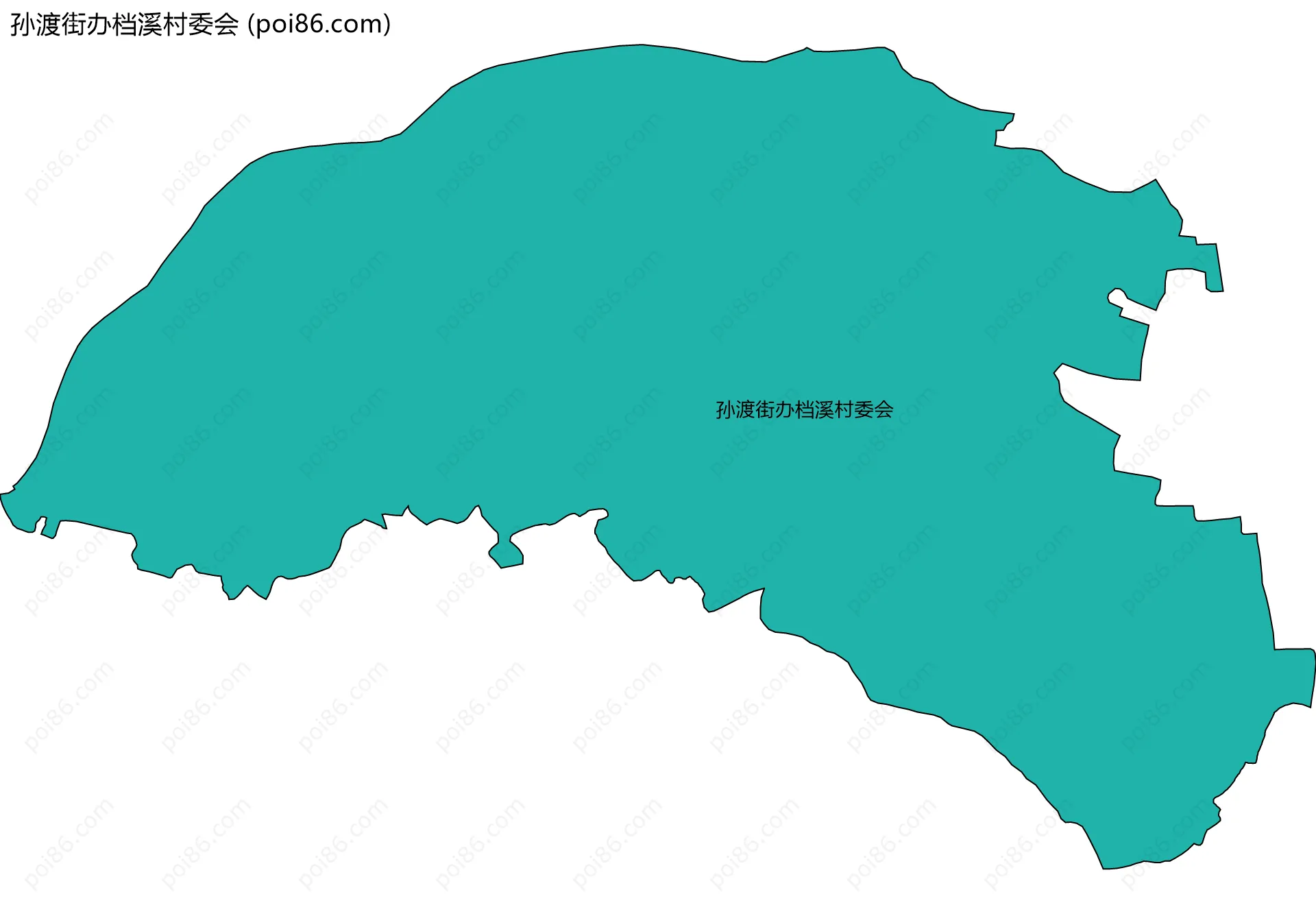 孙渡街办档溪村委会边界地图