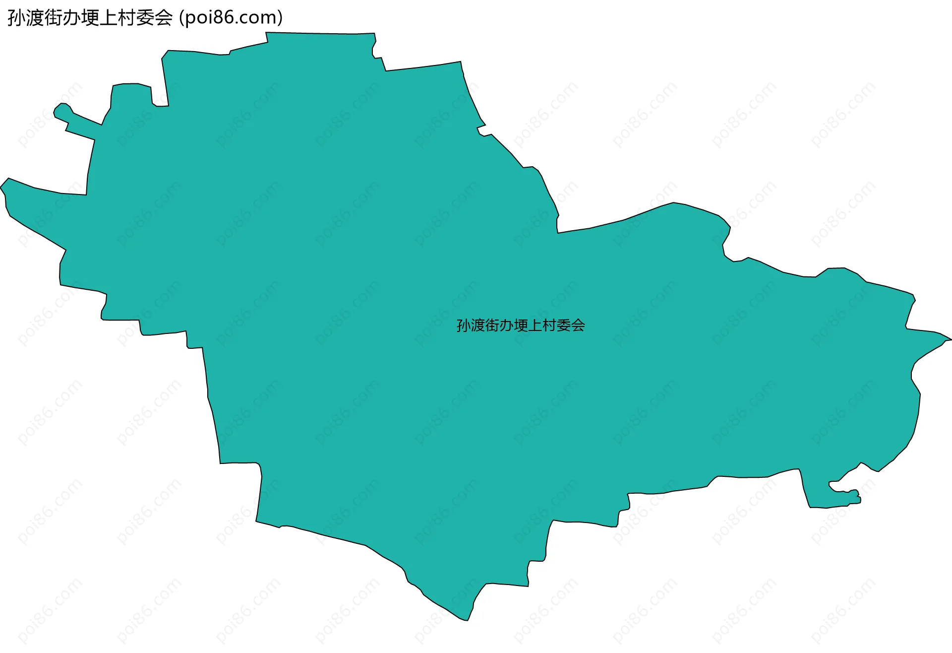 孙渡街办埂上村委会边界地图